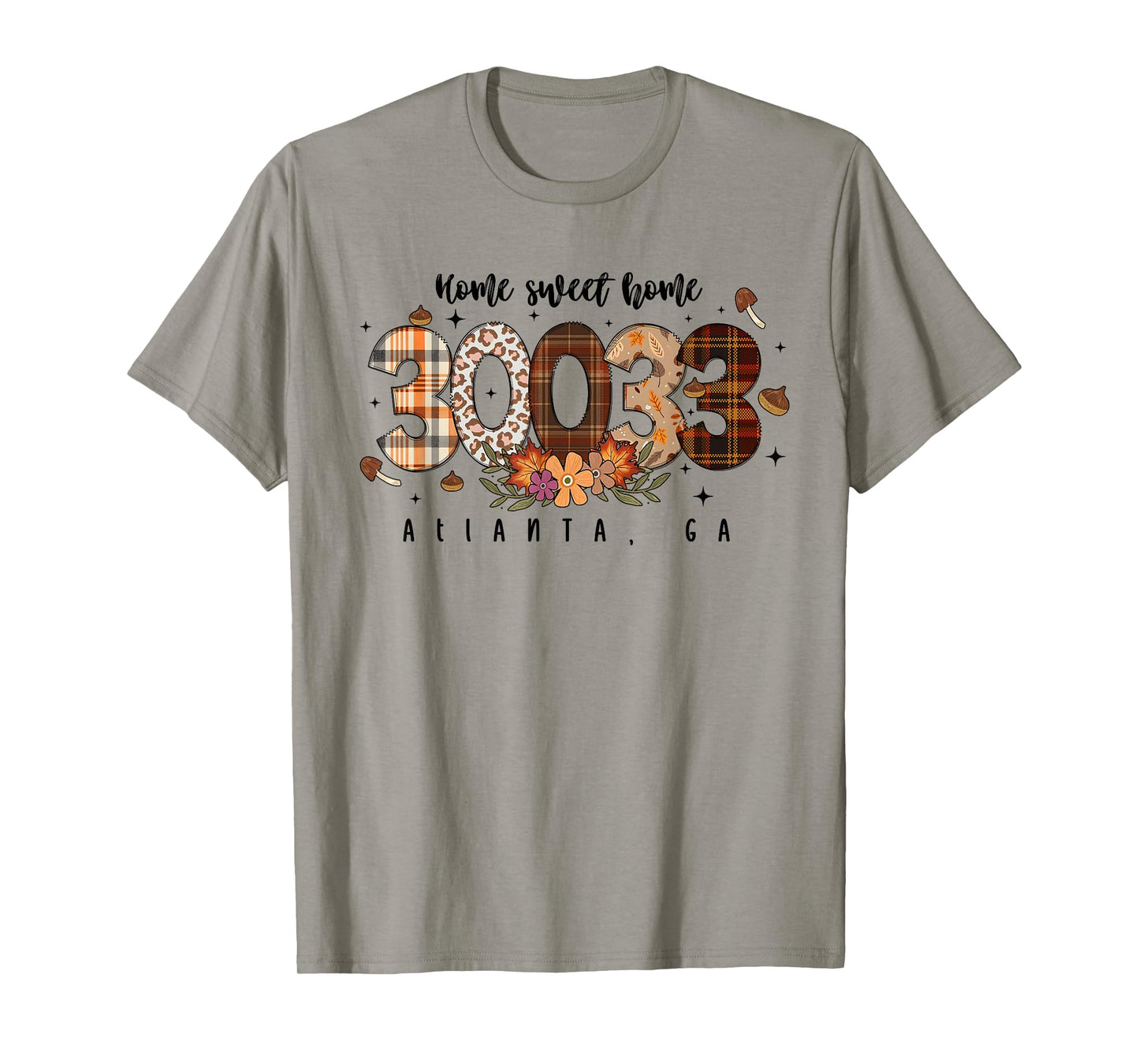 30033 Atlanta Zip Code Shirt Fall Georgia Leaf Tee T-Shirt