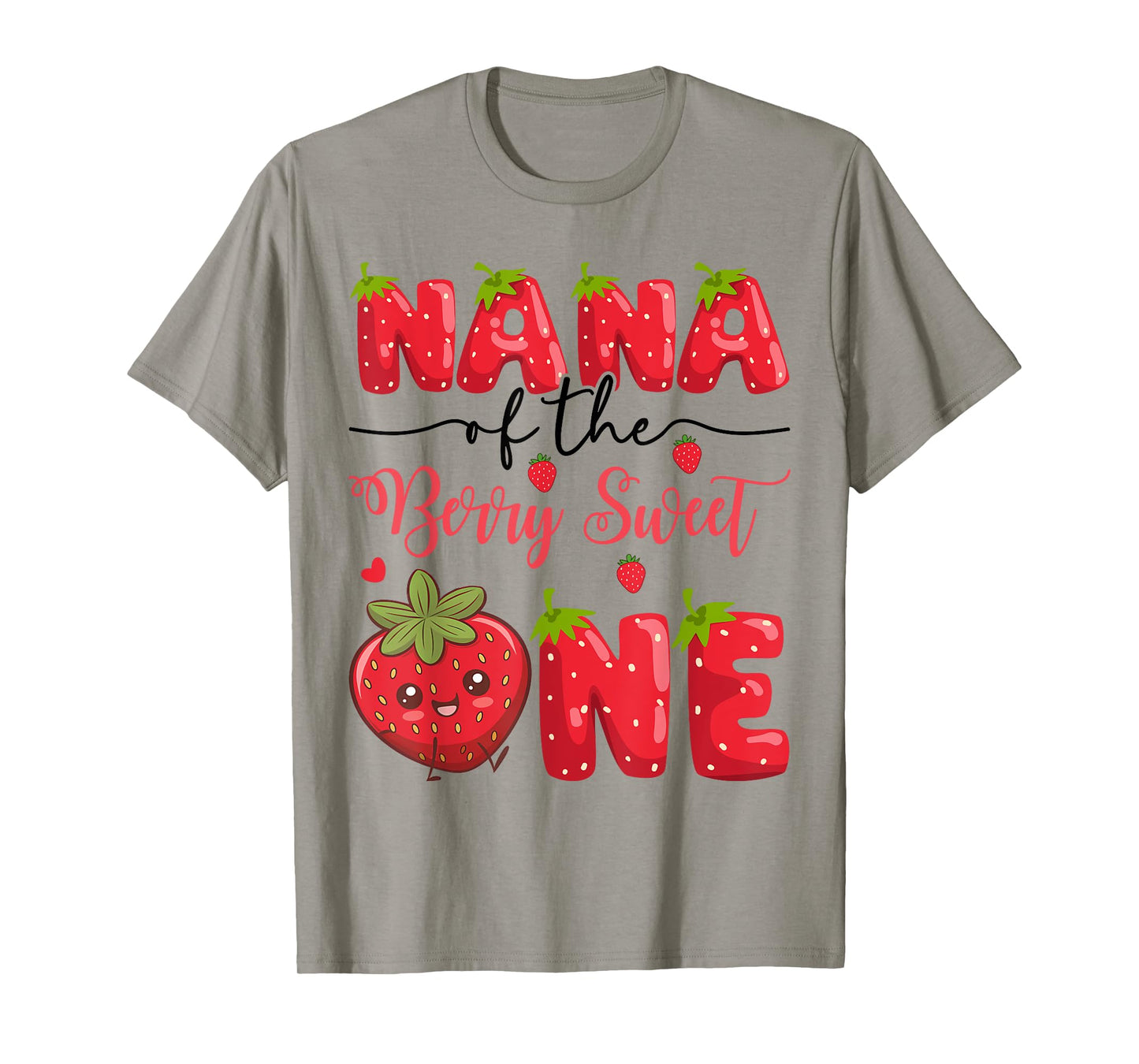 Nana Of The Berry Sweet One Strawberry First Birthday T-Shirt