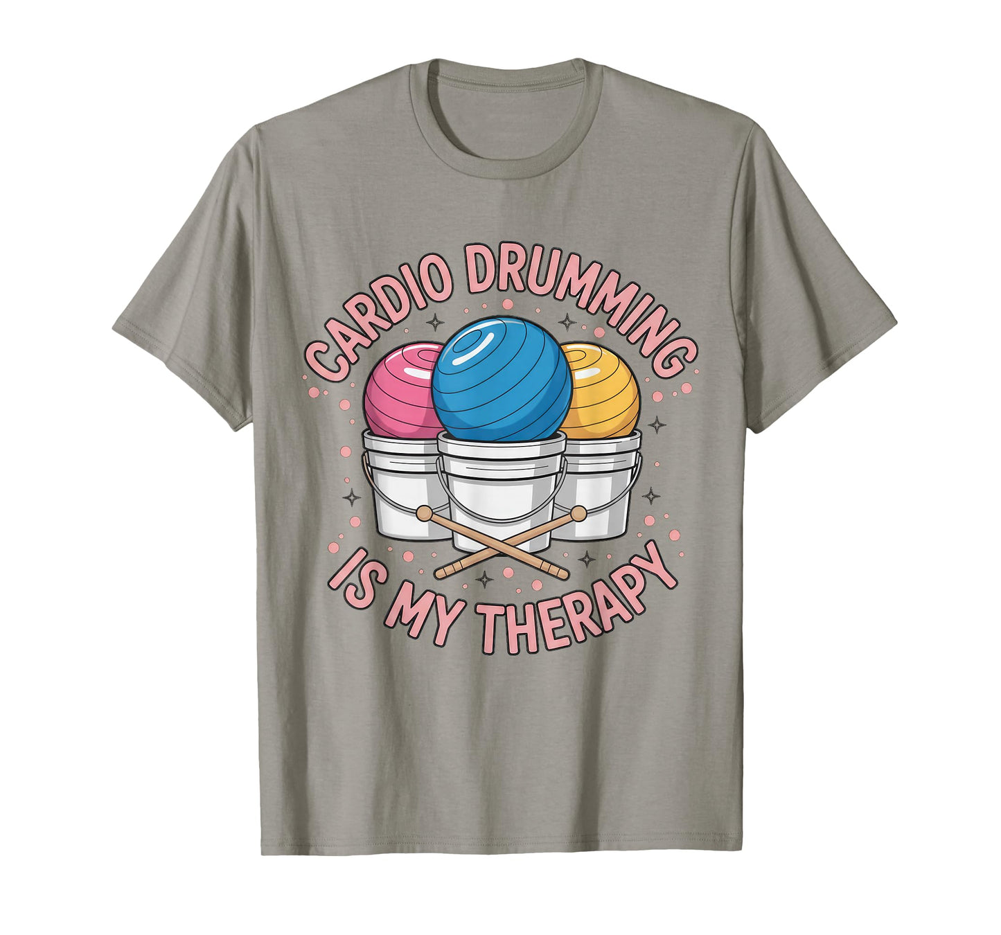 Retro Cardio Drumming is My Therapy Fitness Workout T-Shirt