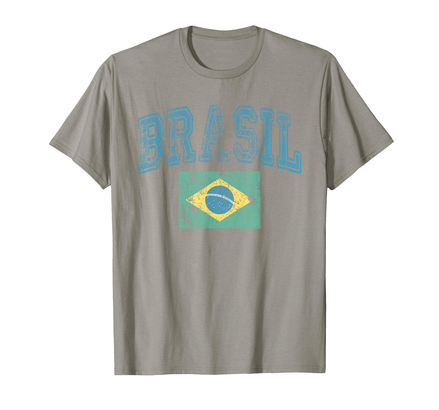 Vintage Retro Faded Brasil Brazil Flag Brazilian Pride T-Shirt
