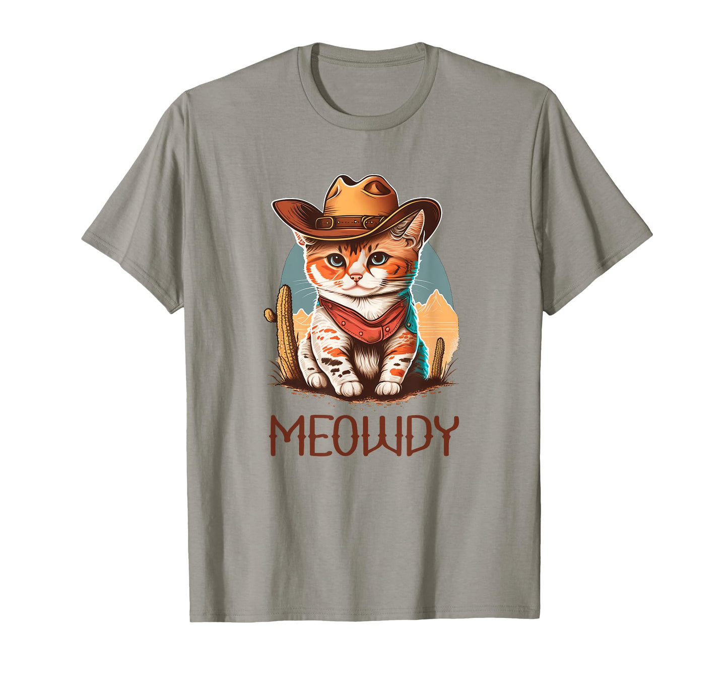 Meowdy Cat Funny Howdy Meme Western Cowboy Kitten T-Shirt