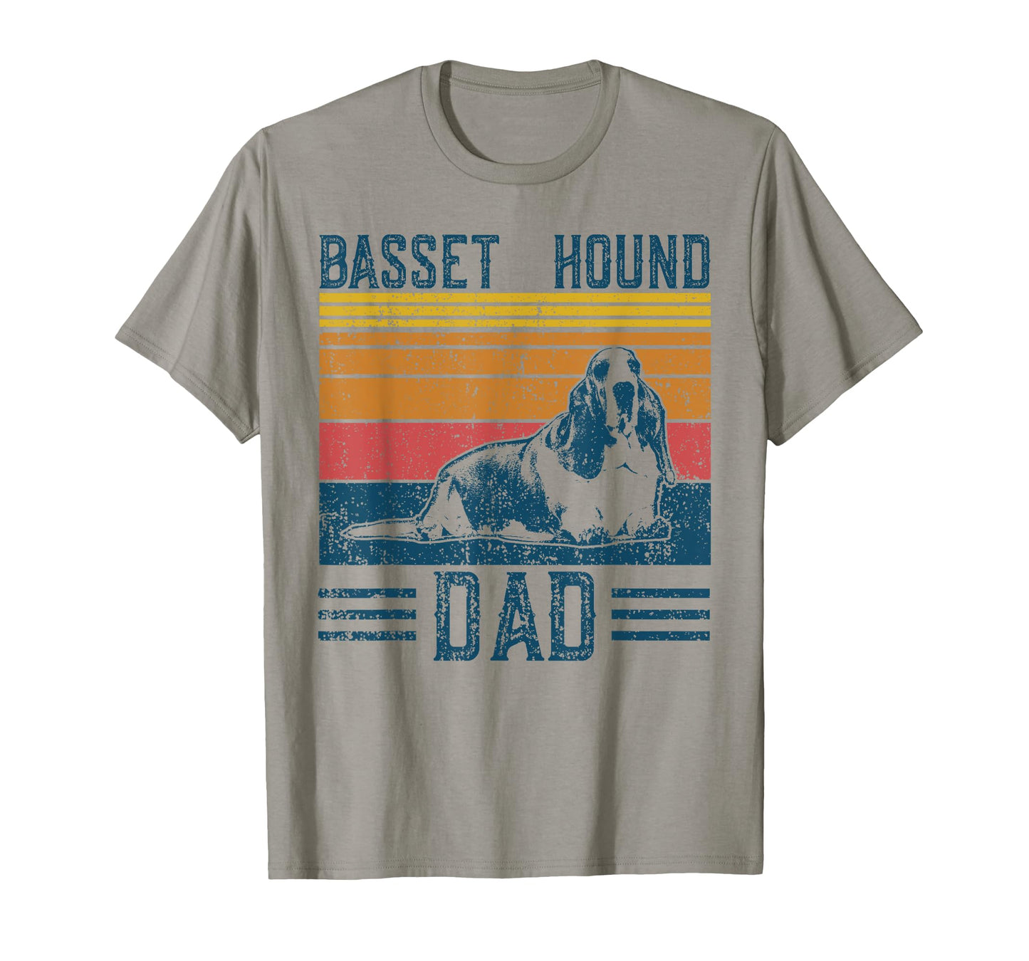 Dog Dad - Vintage Basset Hound Dad T-Shirt