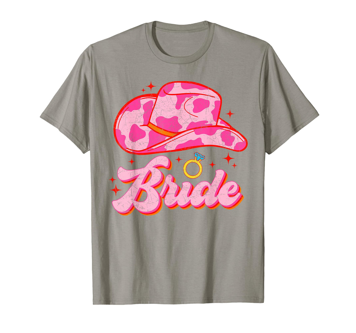 Bride Country Cowgirl Hat Western Bachelorette Party T-Shirt