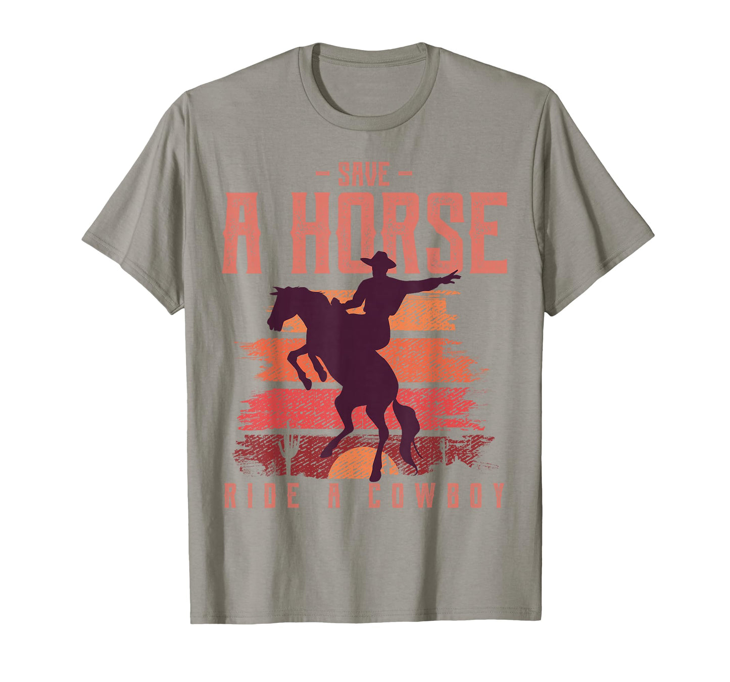 Save A Horse Ride A Cowboy Folk Style Western Country Music T-Shirt
