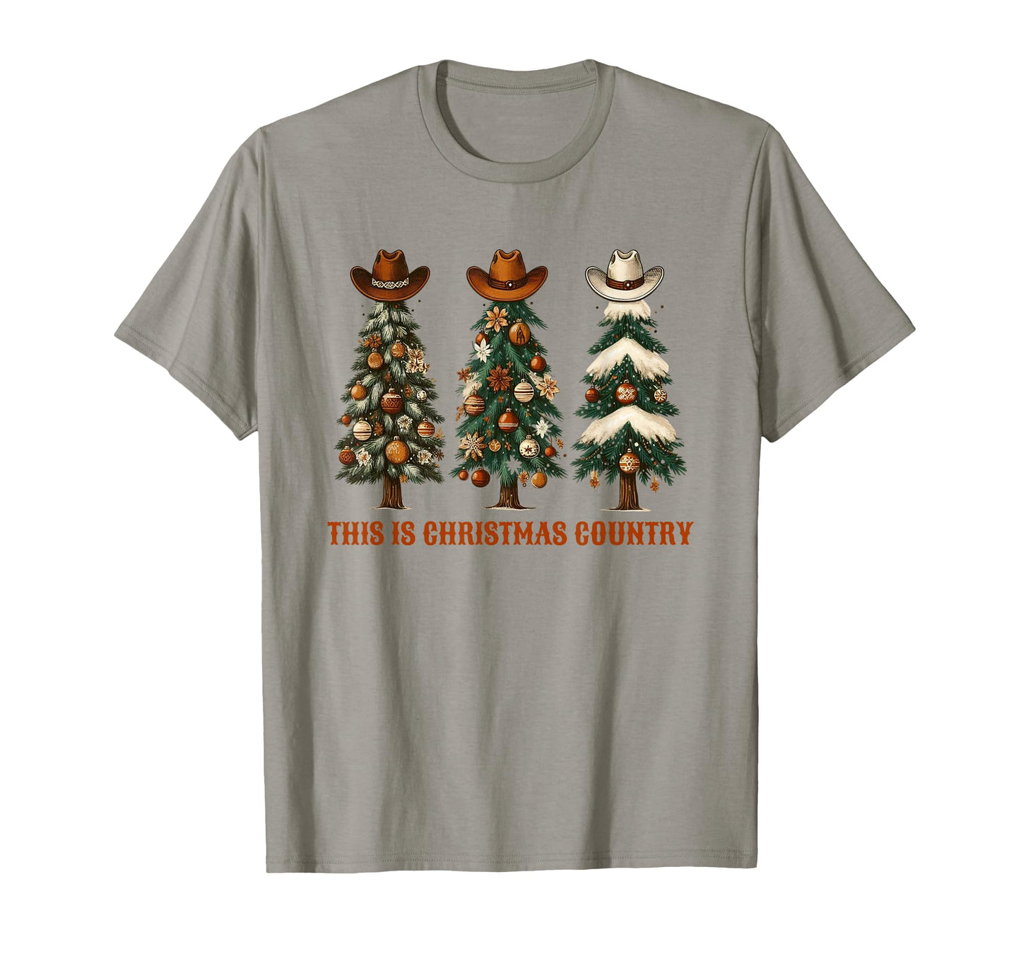 This is Christmas Country Cowboy Hats on Western Xmas Trees T-Shirt