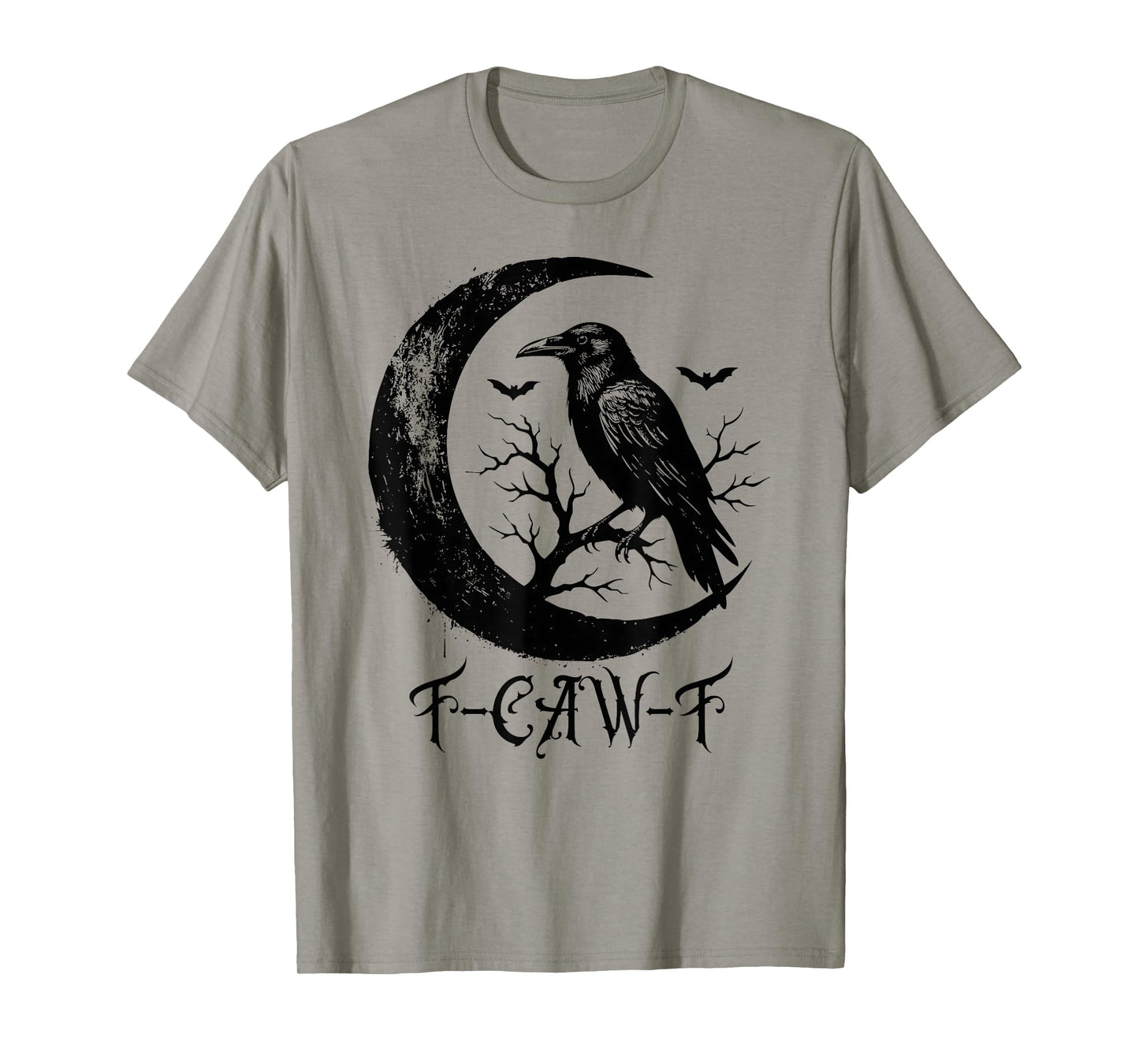 F-Caw-F Black Crow Funny Black Bird Moon Gothic Adult Humor T-Shirt