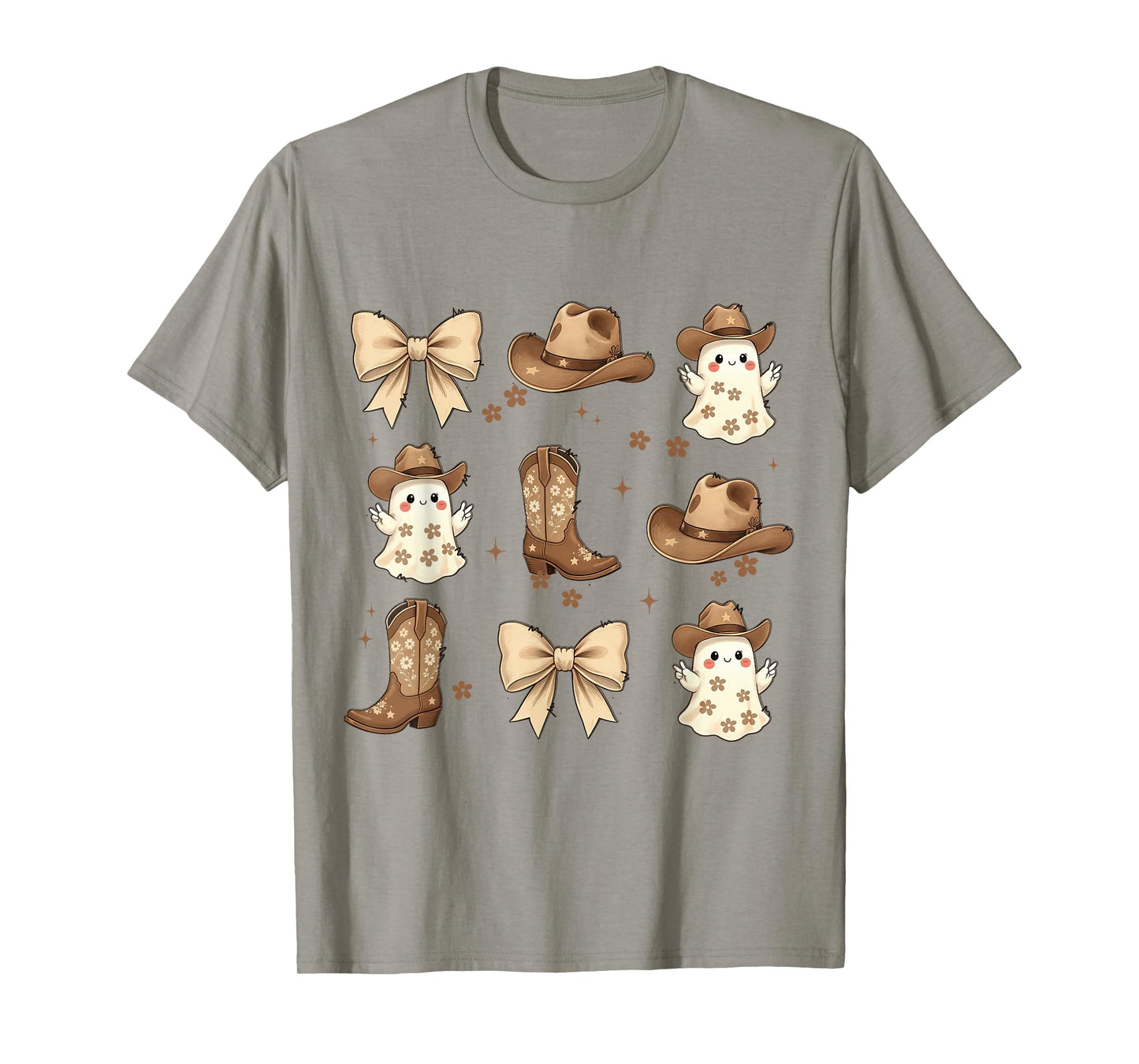 Western Ghost Howdy Halloween Cowboy Boots Spooky Season T-Shirt