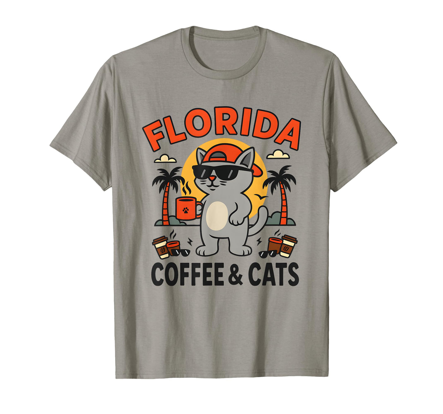 Florida Coffee and Cats T-Shirt