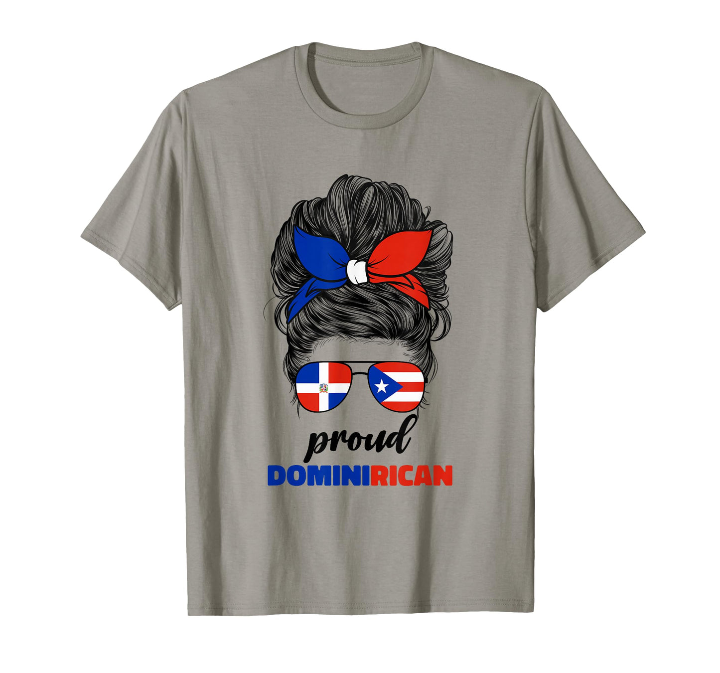 DominiRican Girl Women Dominican And Puerto Rican Rico Flag T-Shirt