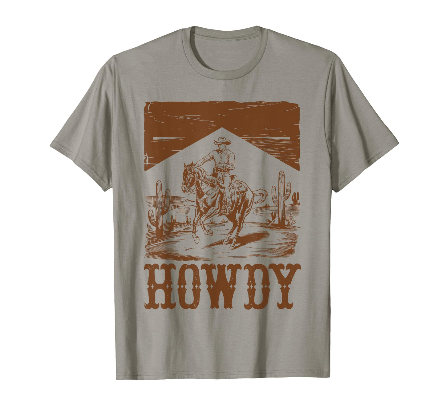 Retro Howdy Mens Women Cowboy Cowgirl Western Southern T-Shirt