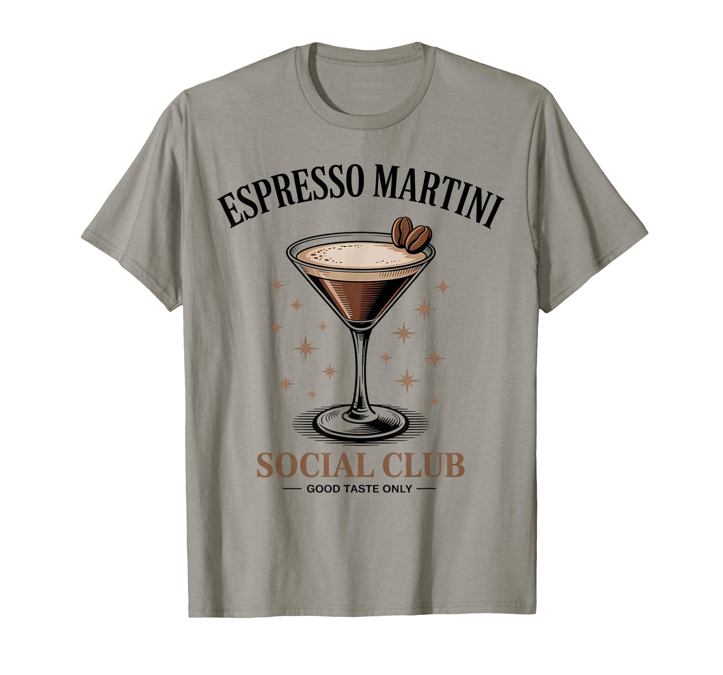 Espresso Martini Social Club Coffee Cocktail Cafe Back T-Shirt