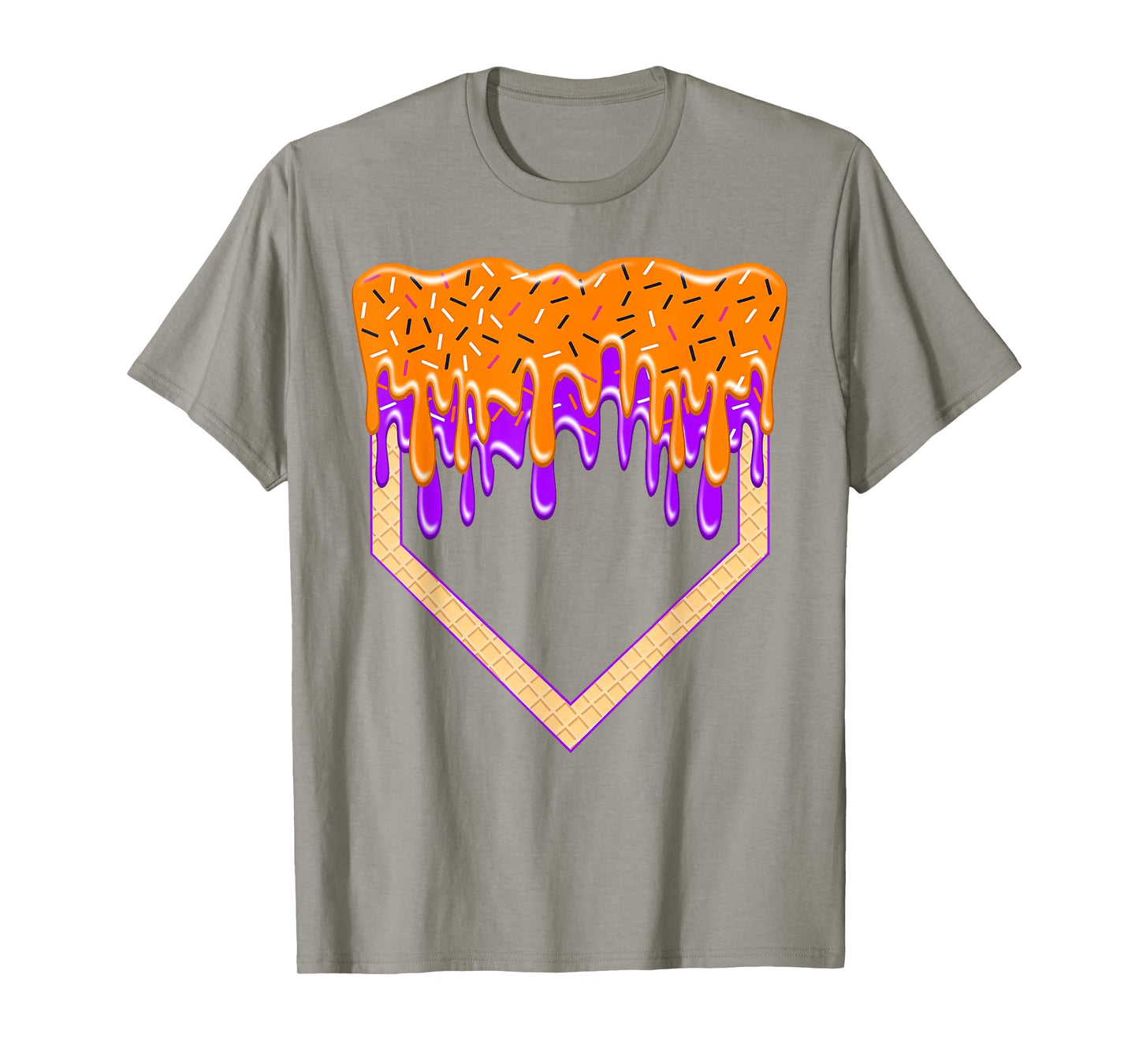 Halloween Baseball Home Plate Drip Baseball Lifestyle Boys T-Shirt
