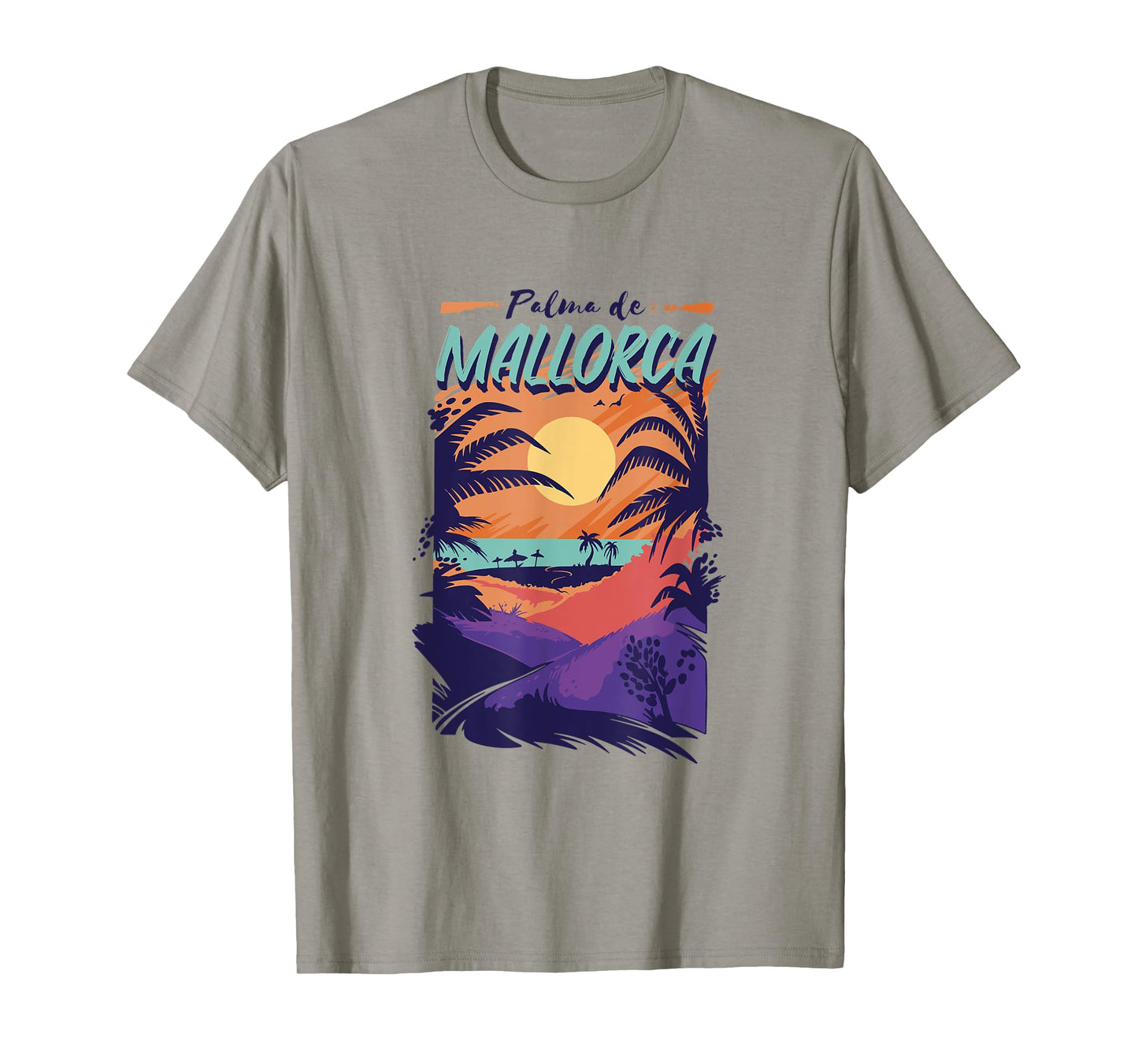 Palma de Mallorca Beach Sunset Men Women T-Shirt