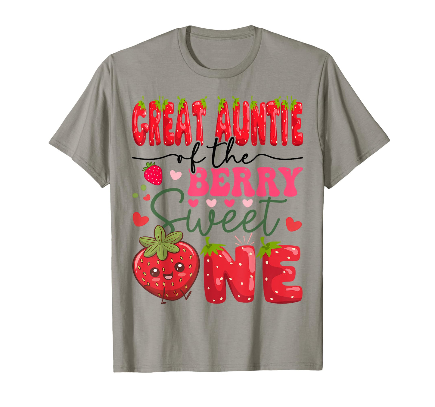 Great Auntie Of The Berry Sweet One 1St Birthday Strawberry T-Shirt