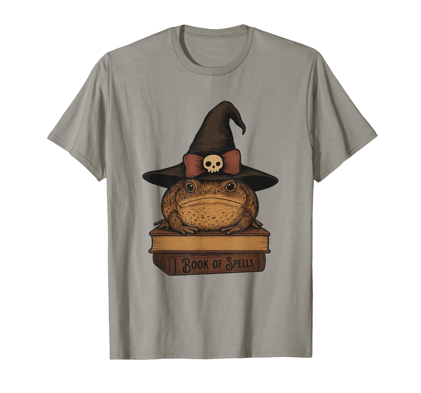 Witch Toad Halloween Spell Book Magic Frog T-Shirt