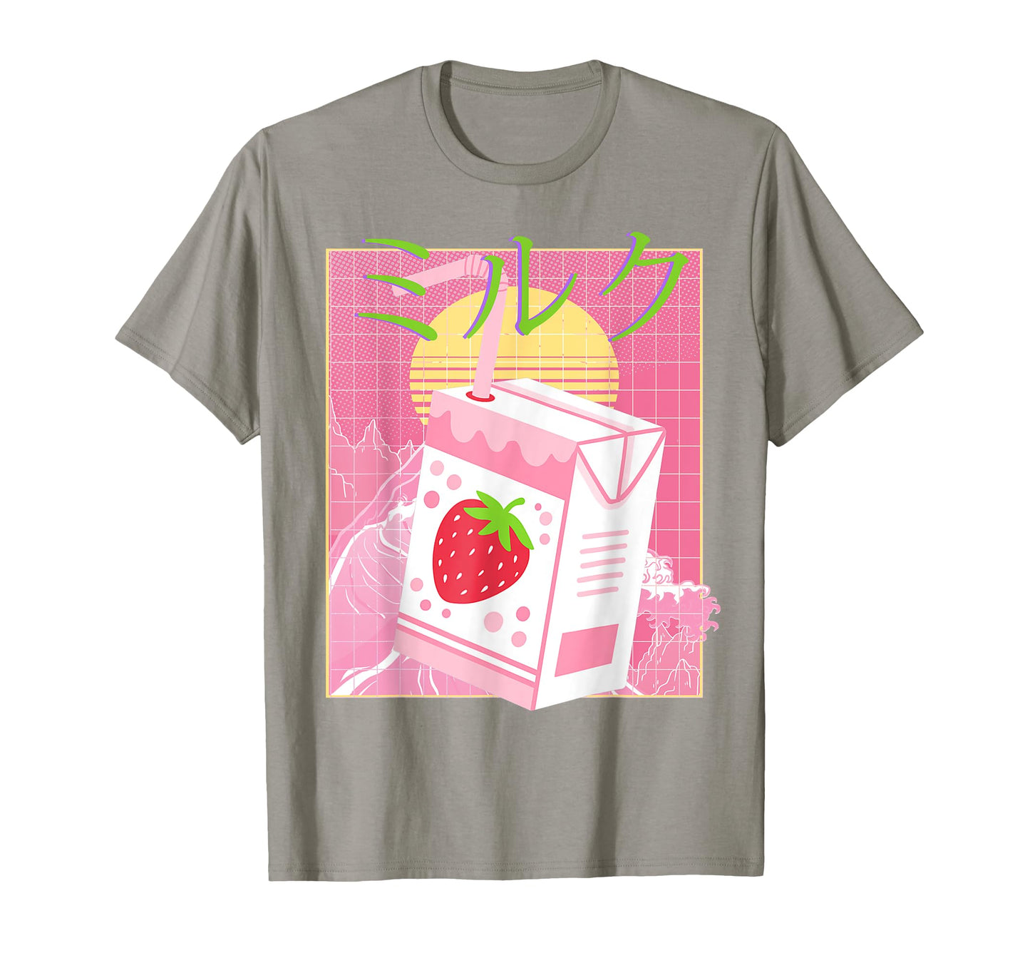 Pink Strawberry Milk| Japanese Aesthetic Milk Carton T-Shirt