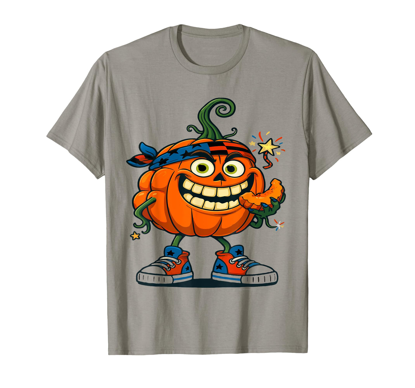 Patriotic Pumpkin US Flag Horror Party 4th of July Halloween T-Shirt