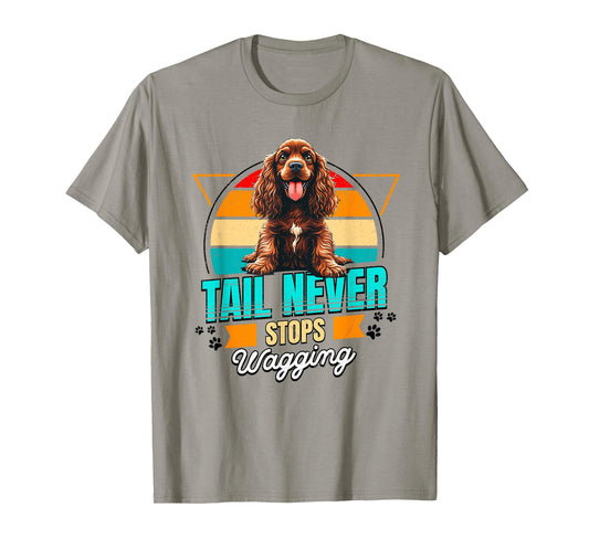 English Cocker Spaniel Lover Funny Cocker Spaniel Retro T-Shirt