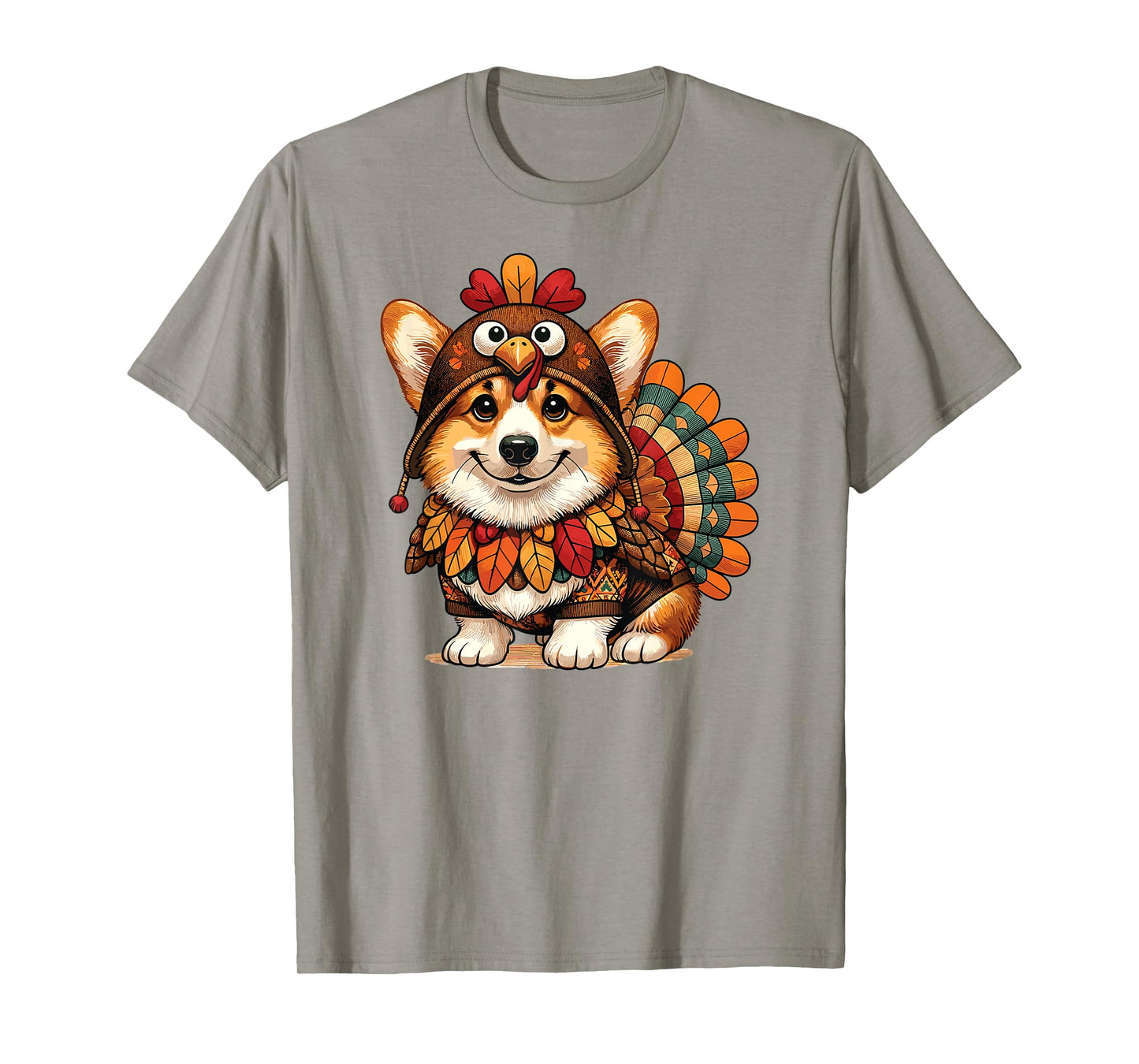 Corgi Dog Turkey Thanksgiving Costume Women Men Kids Toddler T-Shirt