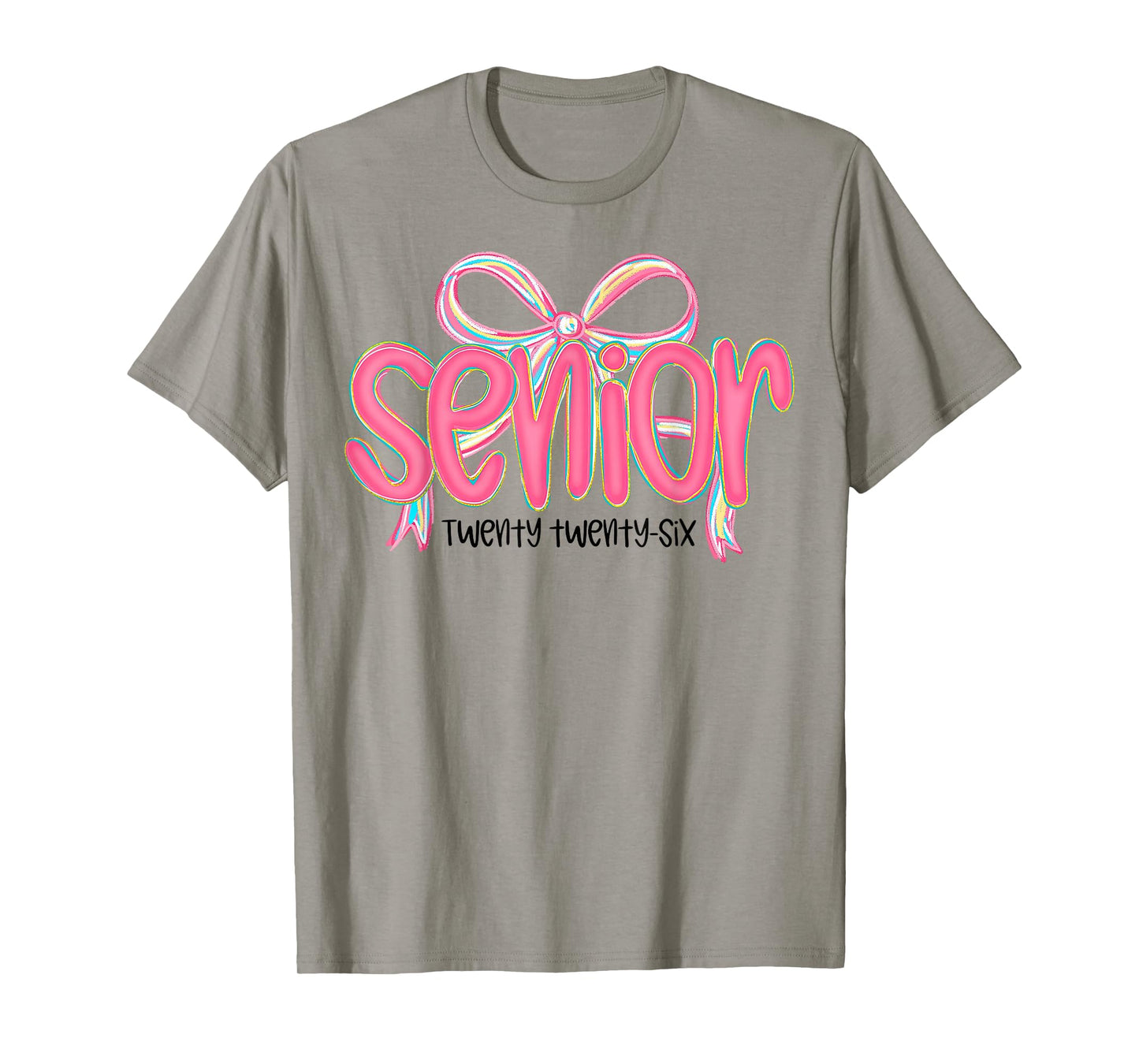 Senior 2026 Cute Pink Bow Graduation T-Shirt