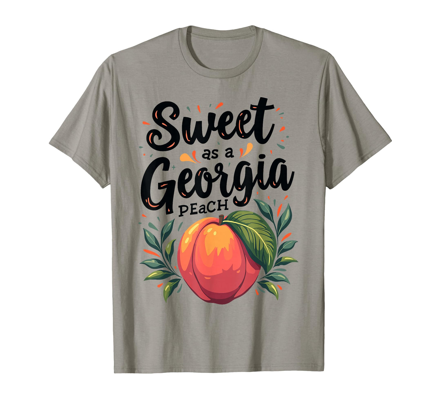 Sweet As A Georgia Peach Cute Funny Southern Georgia Girl T-Shirt