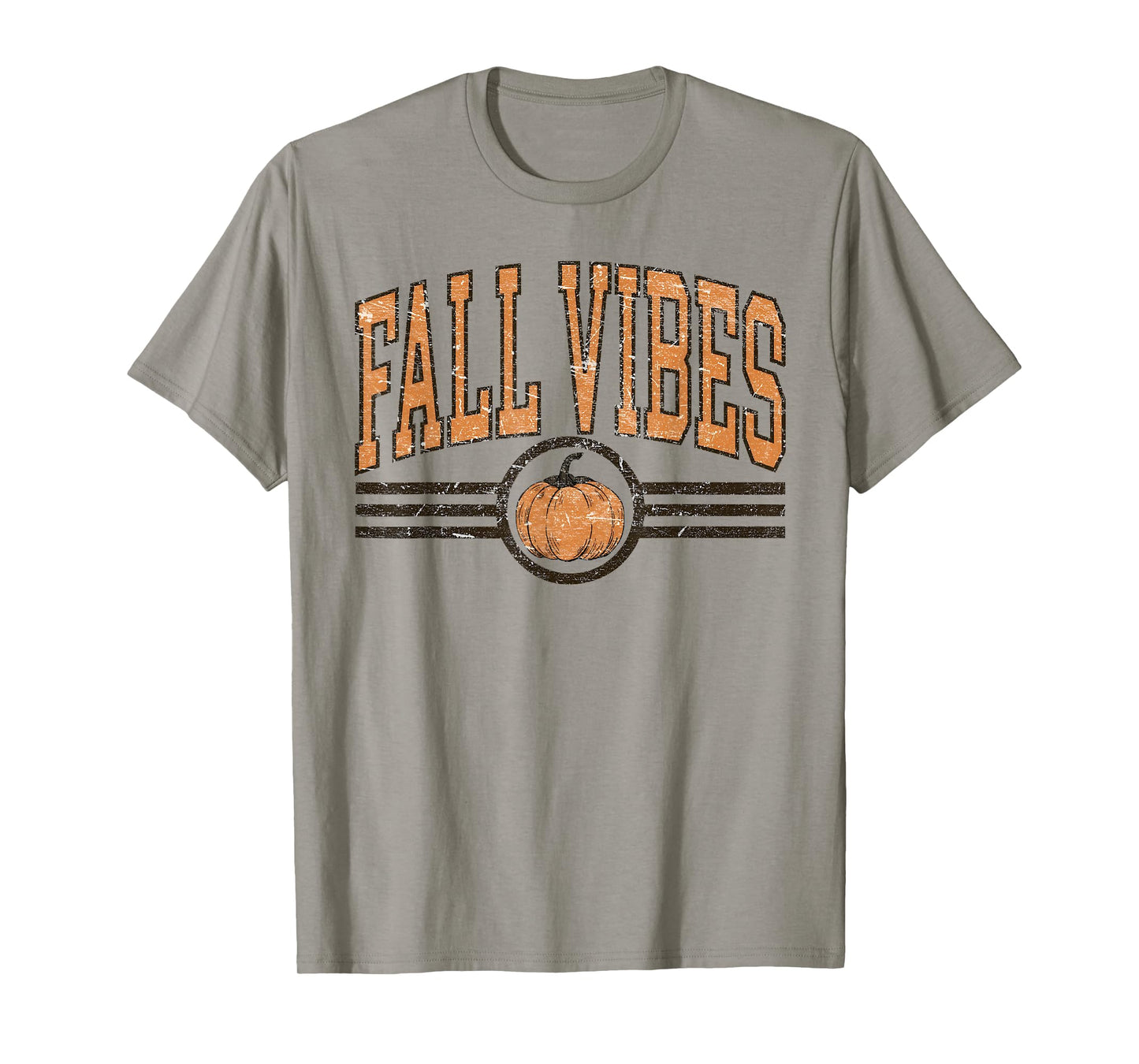 Fall Vibes Pumpkin Season Autumn Leaves Thanksgiving Vintage T-Shirt