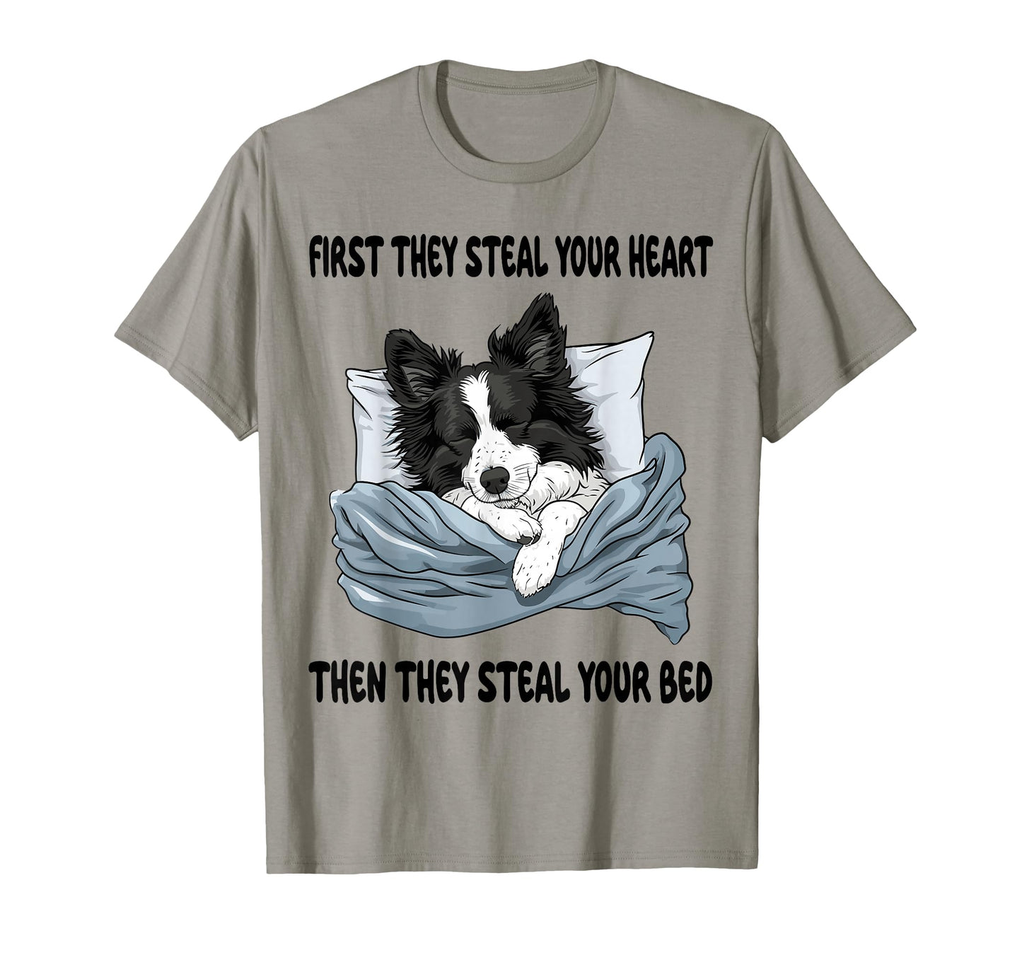 Border Collie Sleeping Pajamas Nightgown T-Shirt