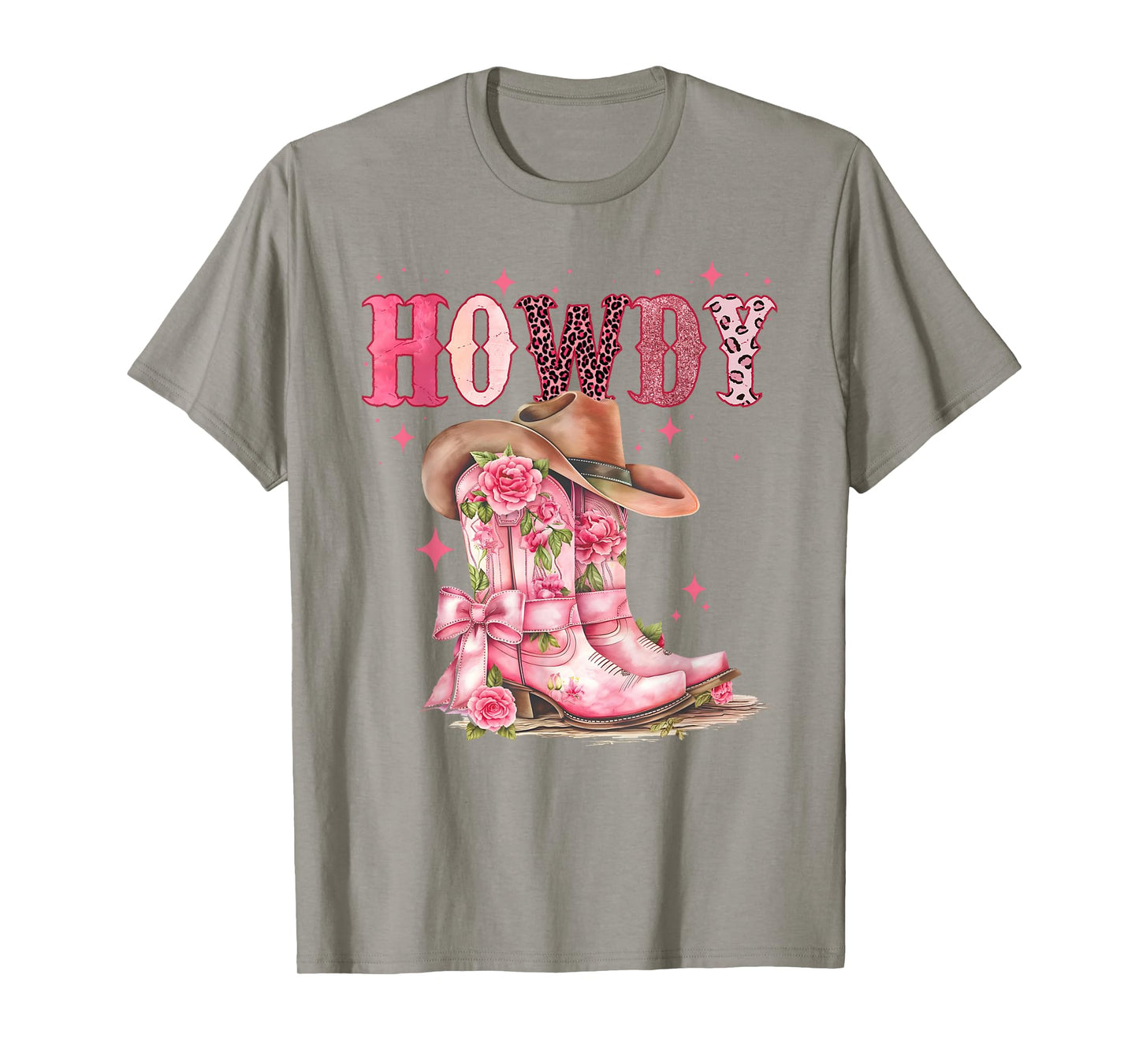 Howdy Southern Western Girl Country Rodeo Pink Cowgirl T-Shirt