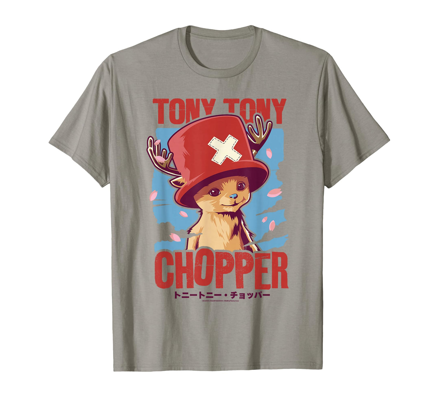 One Piece Tony Tony Chopper Distressed Kanji Poster T-Shirt