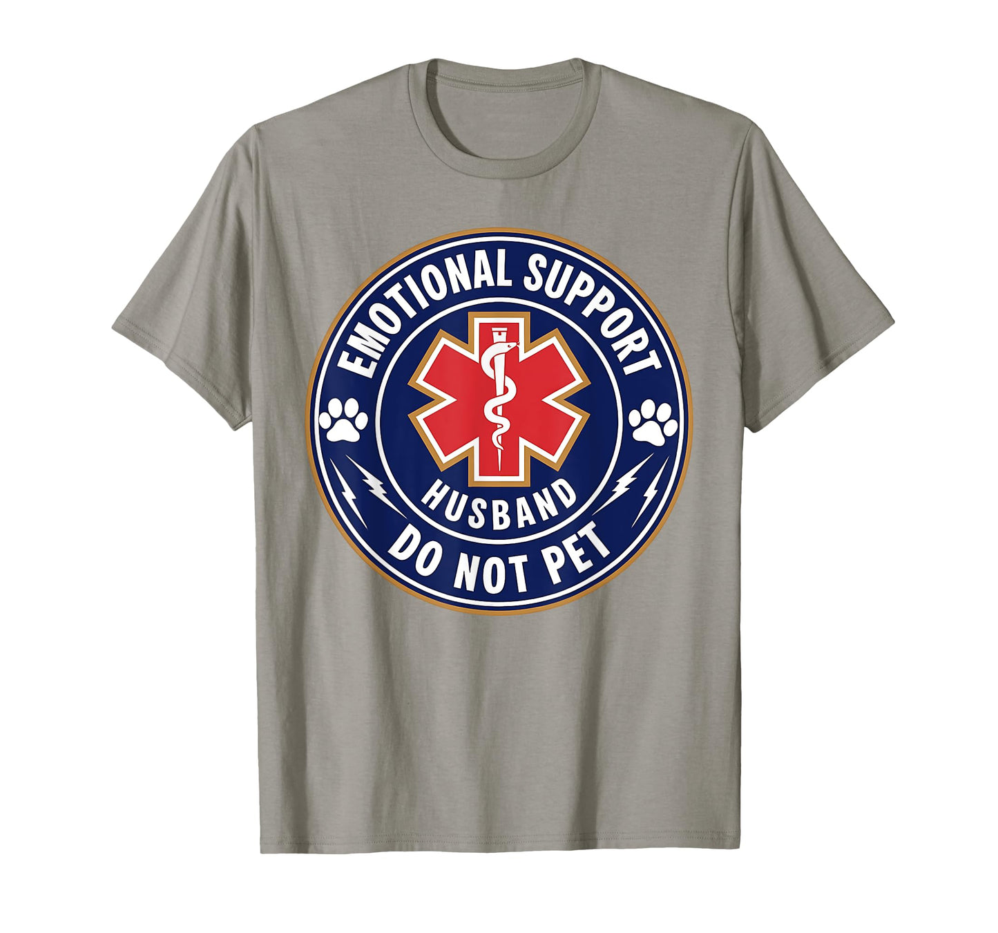 Emotional Support Husband Do Not Pet Service Dog Love Humor T-Shirt