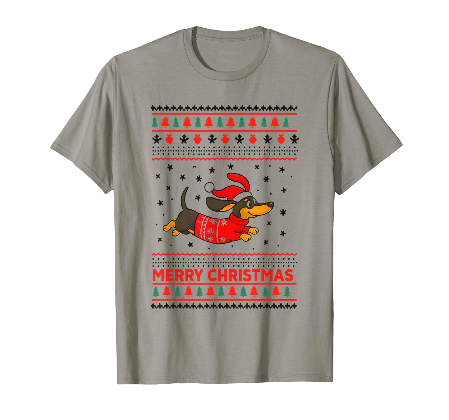 Merry Christmas Wiener Dog, Dachshund Christmas Xmas T-Shirt