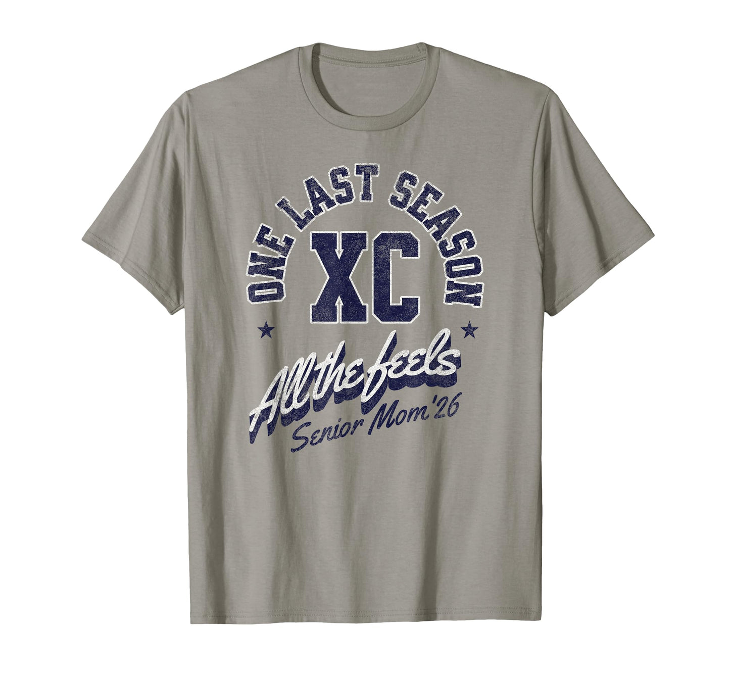 Cross Country Senior Mom 2026 Distressed T-Shirt