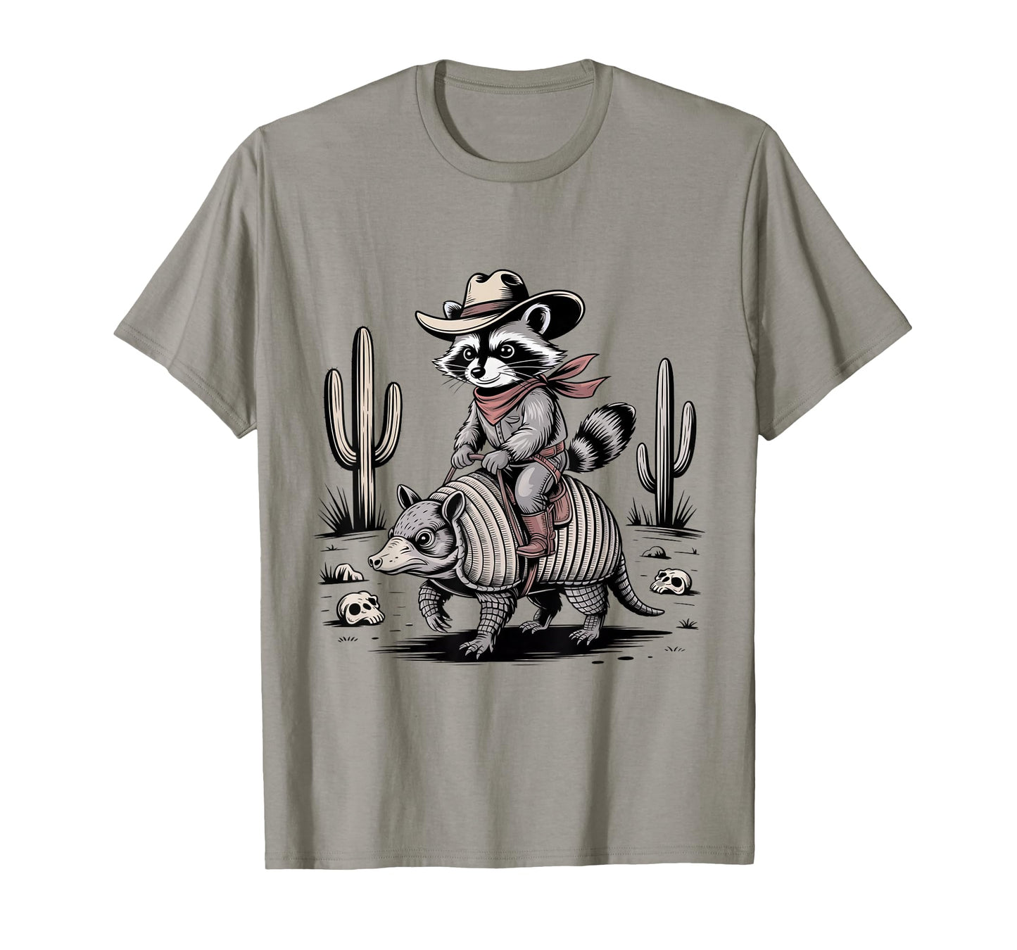 Country Cowboy Raccoon Rodeo Cowgirl Funny Western Texas T-Shirt