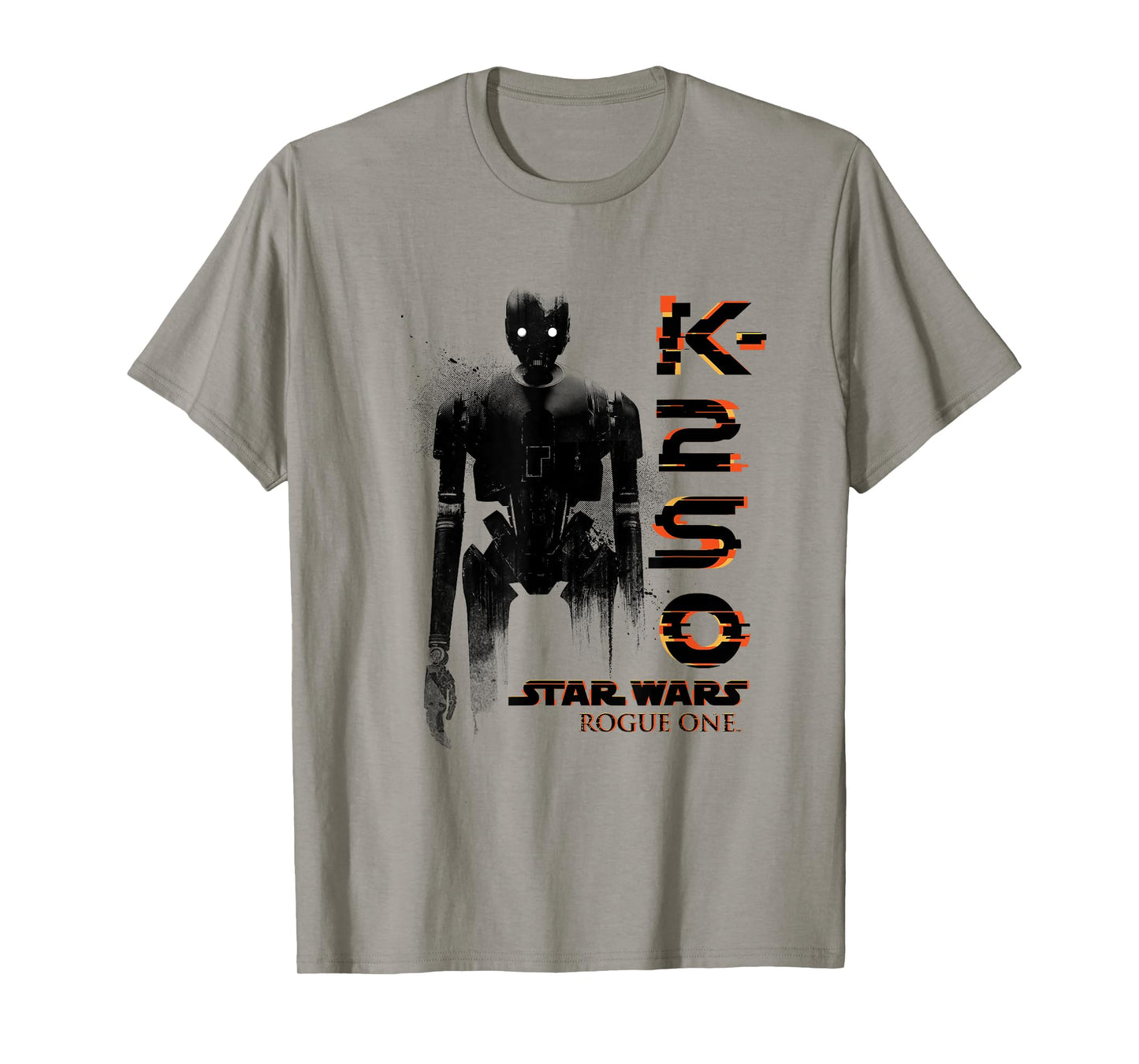 Star Wars Rogue One K-2SO Splat Paint Silhouette Chest Logo T-Shirt