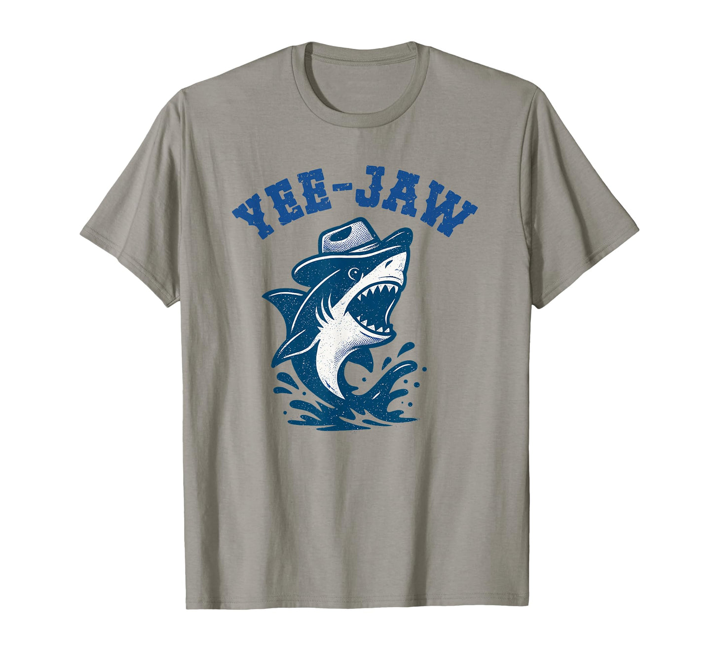 Yee-Jaw Shark Funny Cowboy Shark Humor Western Country Vibes T-Shirt
