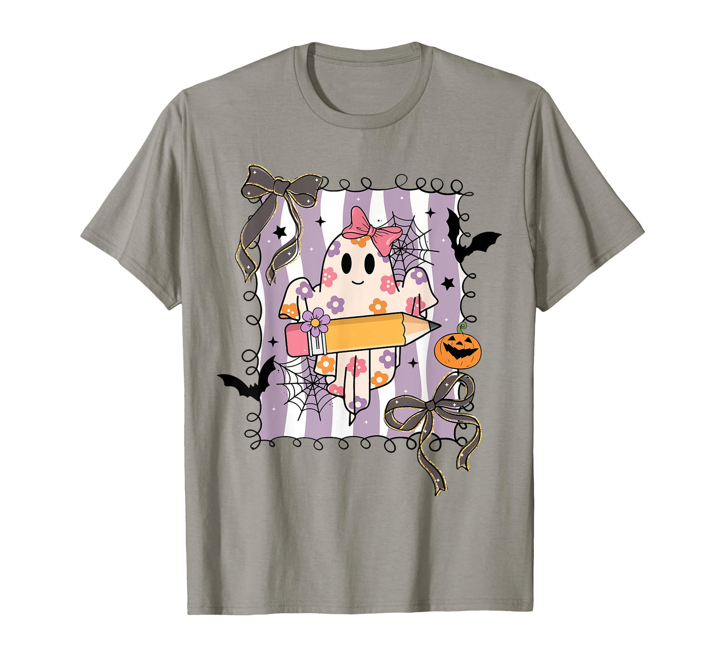 Trick Or Teach Ghost Teacher Spooky Season Happy Halloween T-Shirt