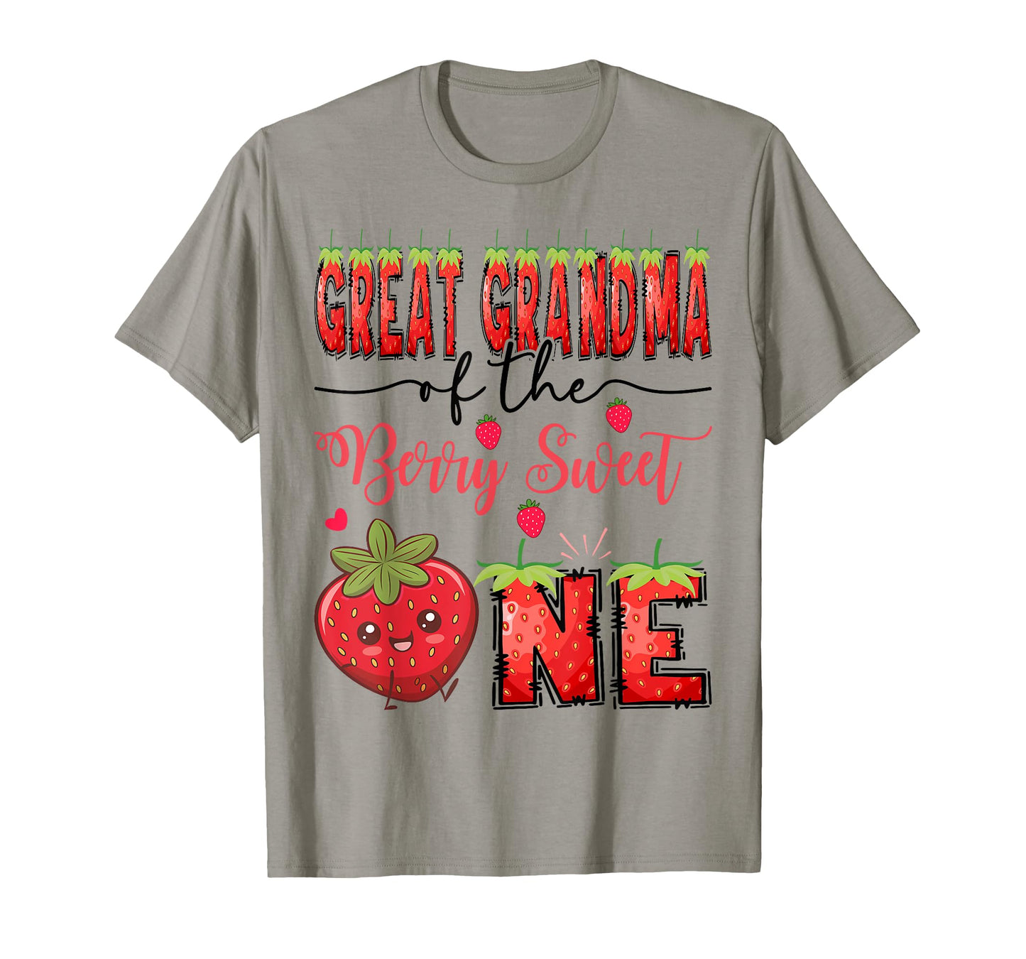 Great Grandma Of The Berry Sweet One Strawberry 1St Birthday T-Shirt