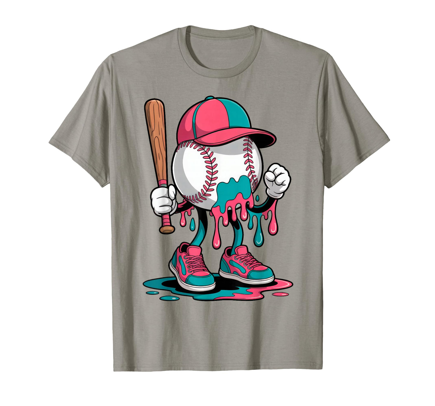 Baseball Drip for Boys Ice Cream Drip Boys Kids Baseball T-Shirt