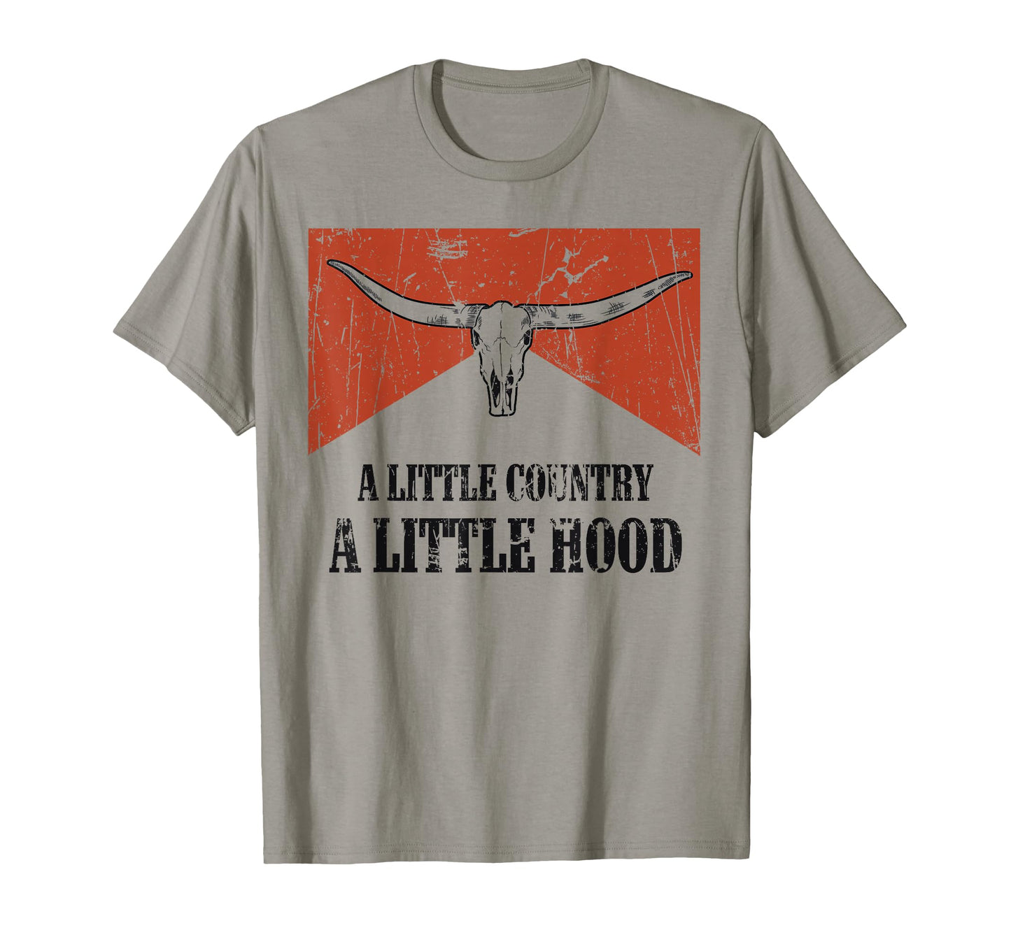 Vintage Bull Skull A Little Country Music A litlle Hood T-Shirt