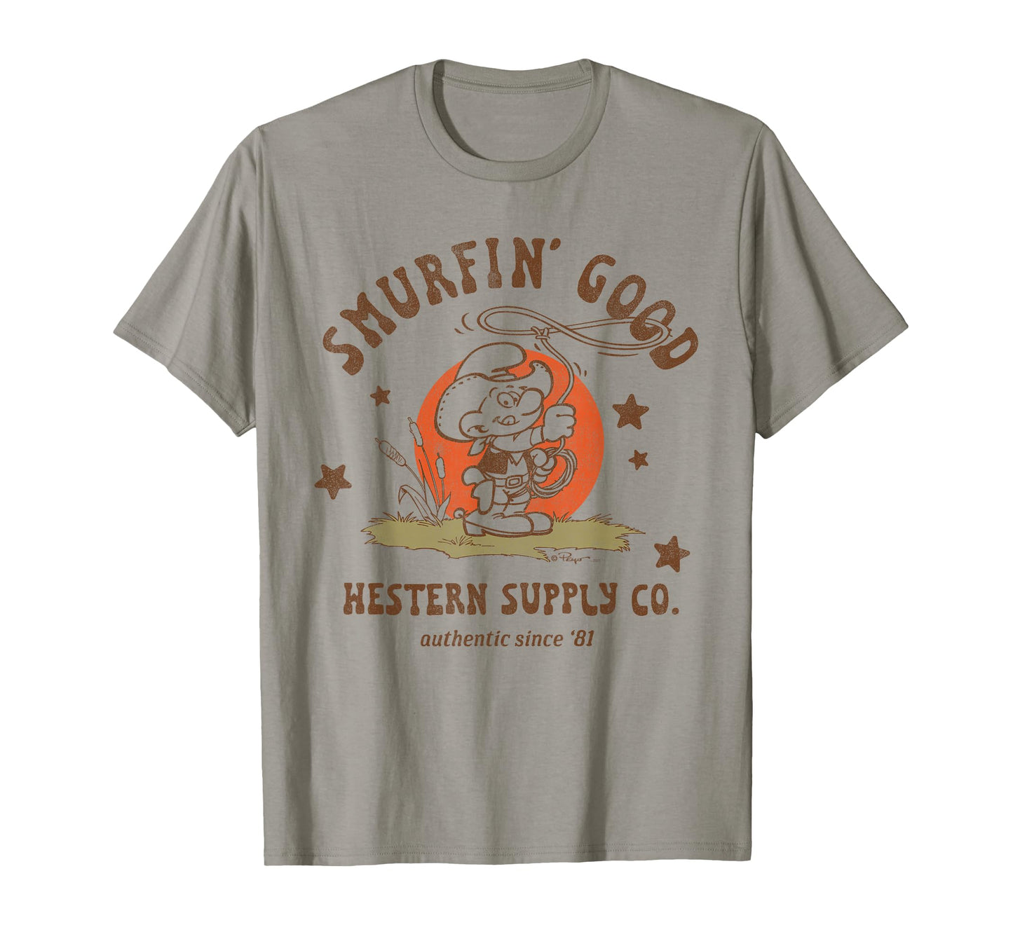 The Smurfs Smurfin' Good Western Supply Co Cartoon T-Shirt