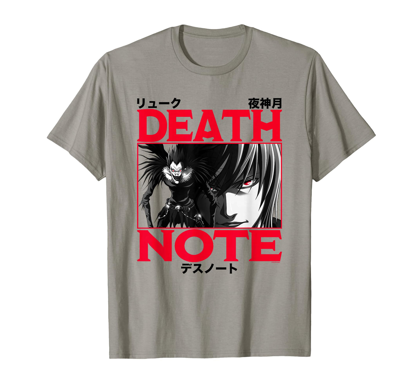 Death Note Ryuk and Light with Red Logo and Kanji Anime T-Shirt
