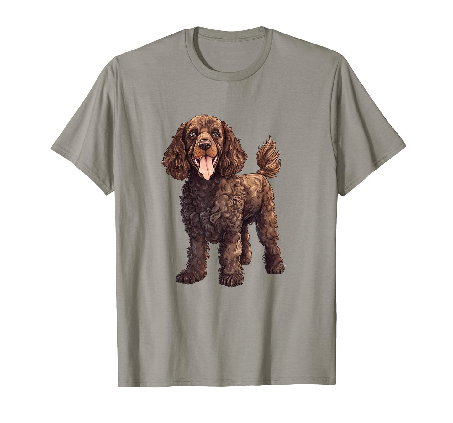 Adorable Brown Spaniel Illustration Design T-Shirt