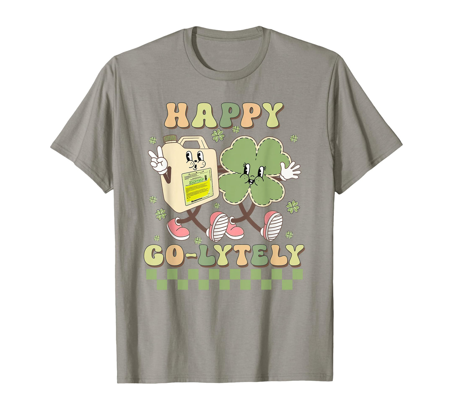 Cute Shamrock Happy Go-Lytely Funny GI Nurse St Patricks Day T-Shirt