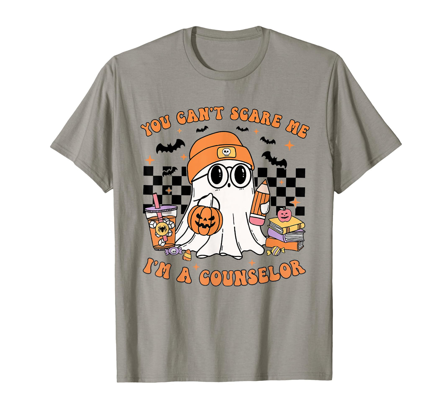 You Can't Scare Me I'm A Counselor Halloween Pumpkin Fall T-Shirt