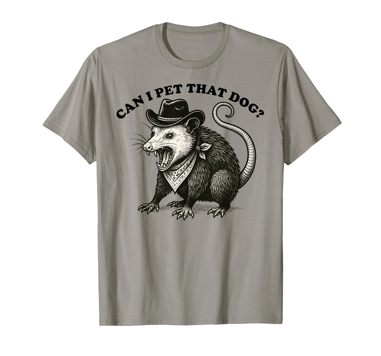 Can I Pet That Dog Meme Animal Lover Funny Opossum Men Women Kids T-Shirt