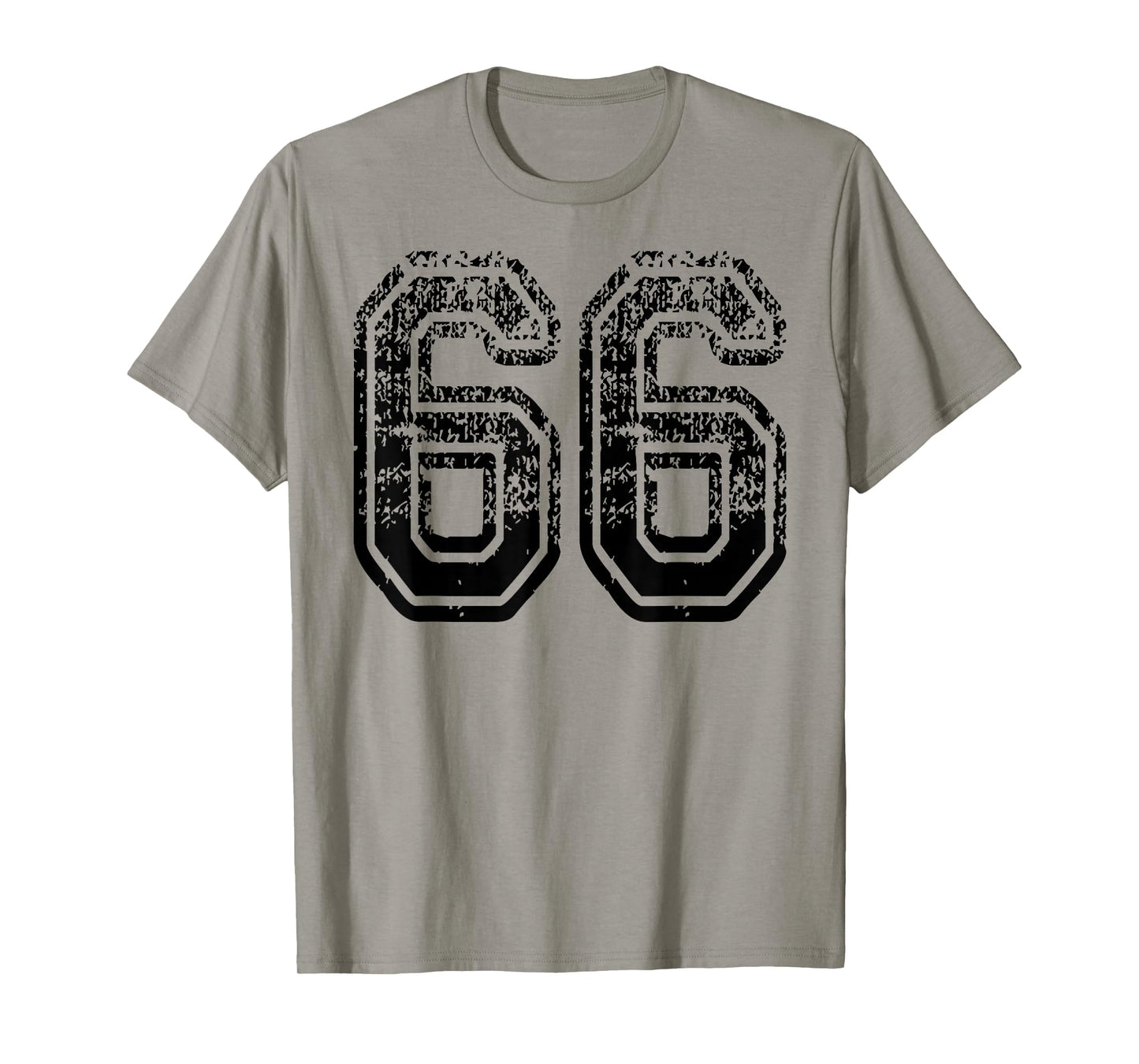 Number 66 Sports Team in black T-Shirt