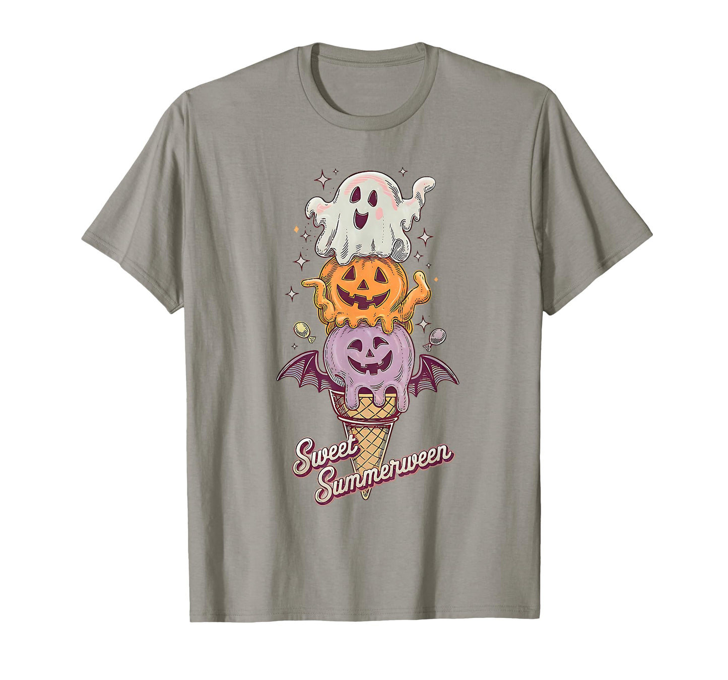 Ice Cream Summer Popsicle Halloween Sweet Summerween T-Shirt