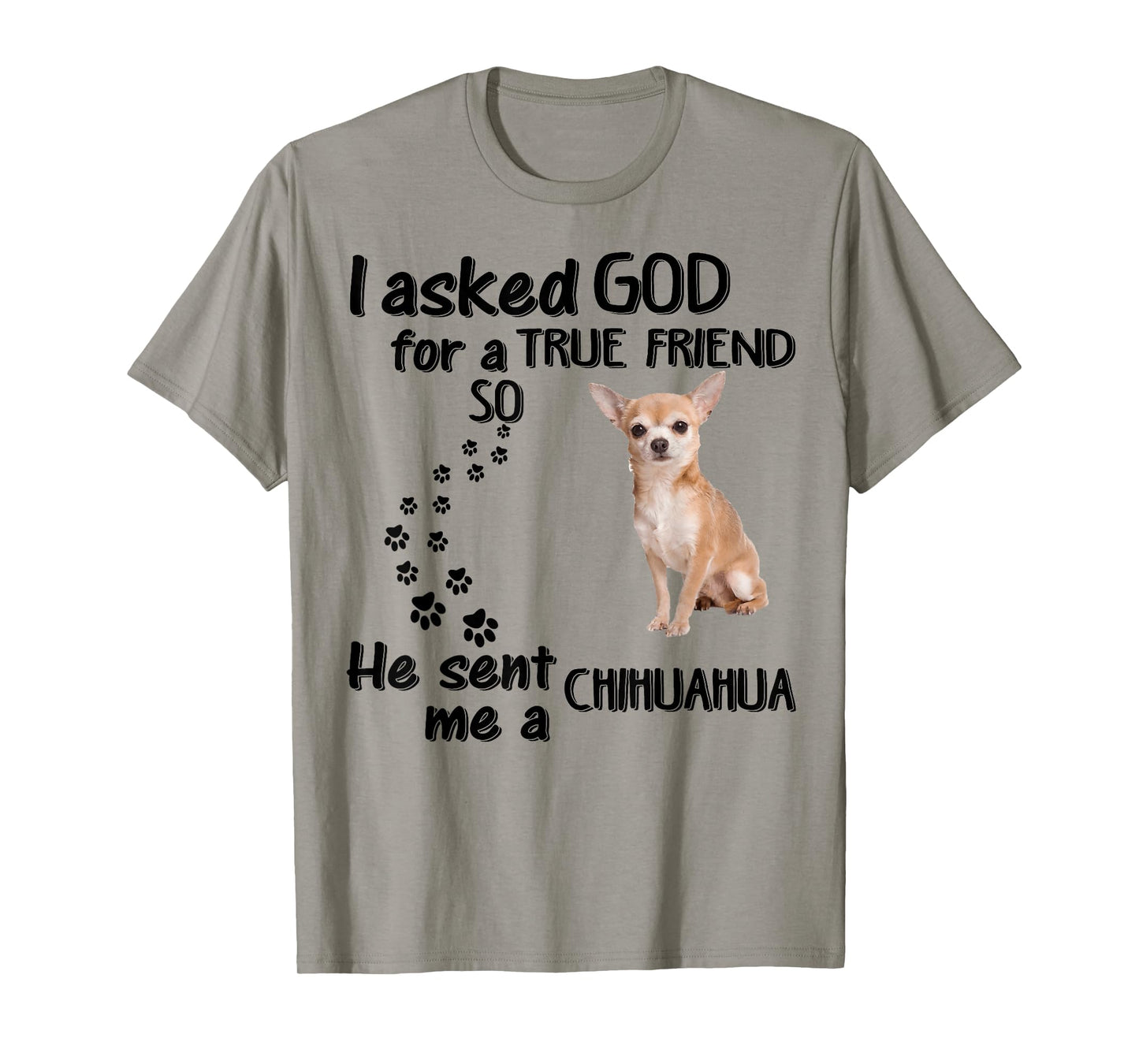 I Asked God for True Friend So He Sent Chihuahua T-Shirt