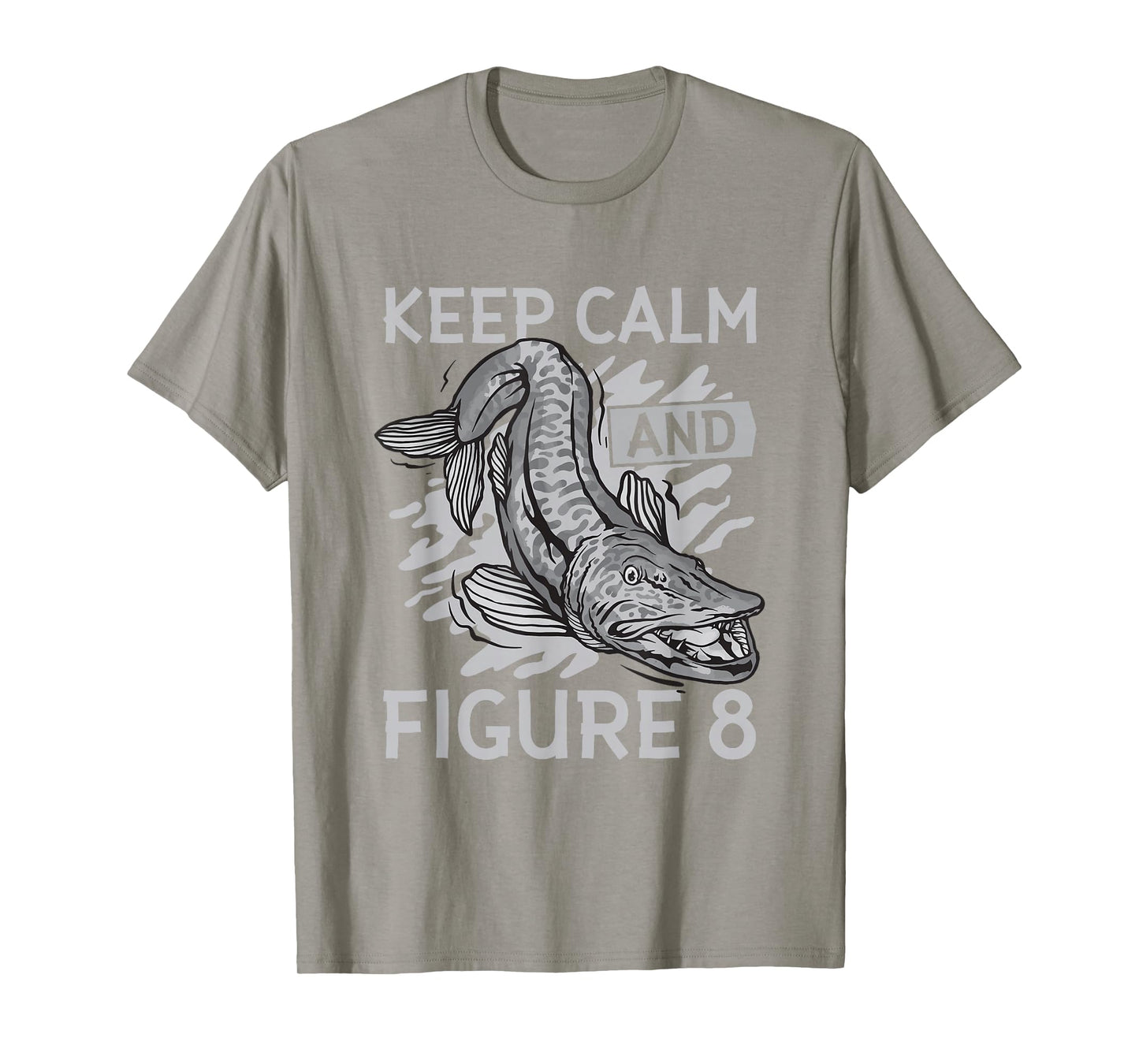 Muskie Fishing Musky Keep Calm and Figure Eight T-Shirt