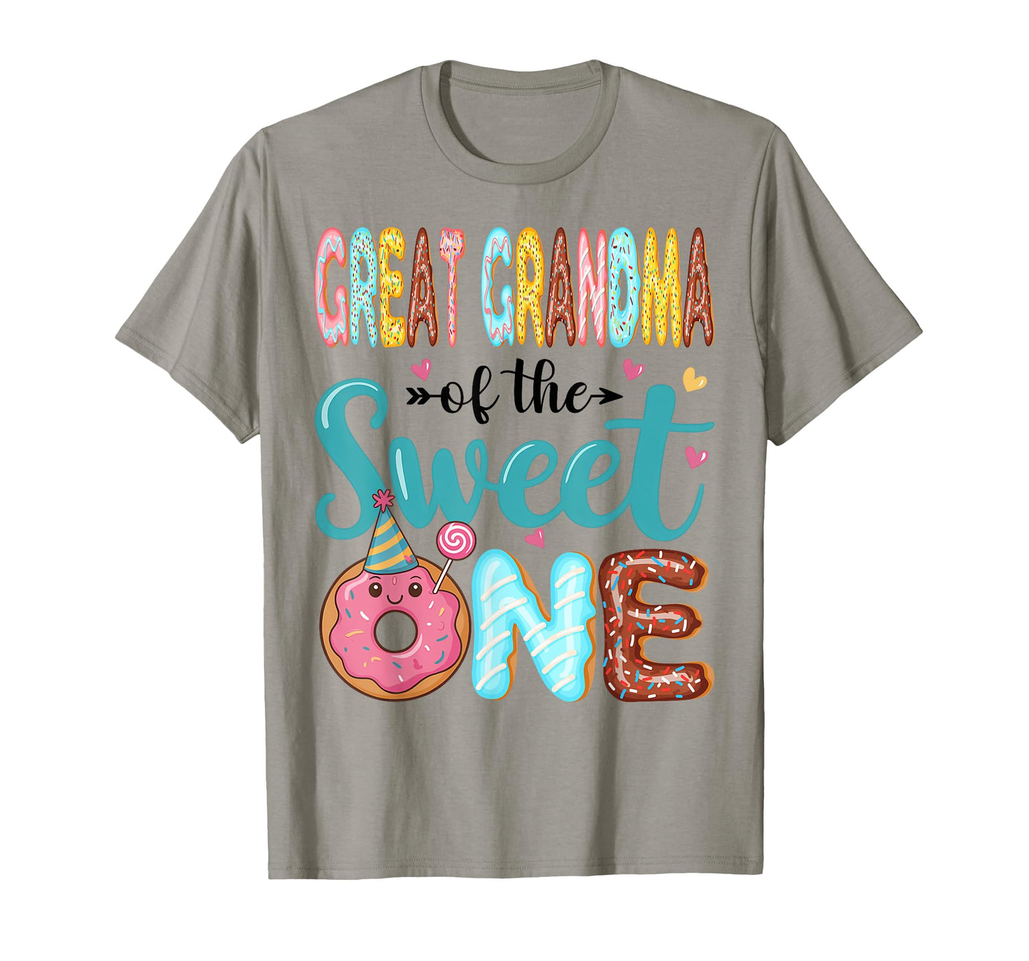 Great Grandma Of The Sweet One 1st Birthday Girl Donut Party T-Shirt